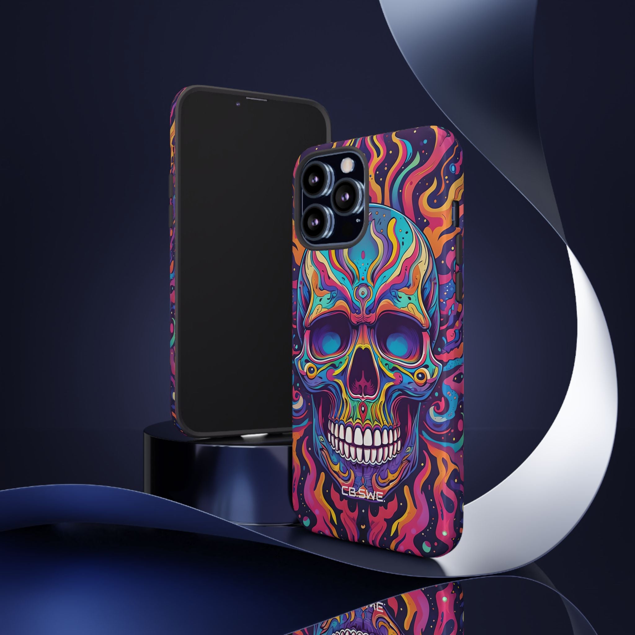 Psychedelic Skull Vivid Colorful iPhone 13 - Tough