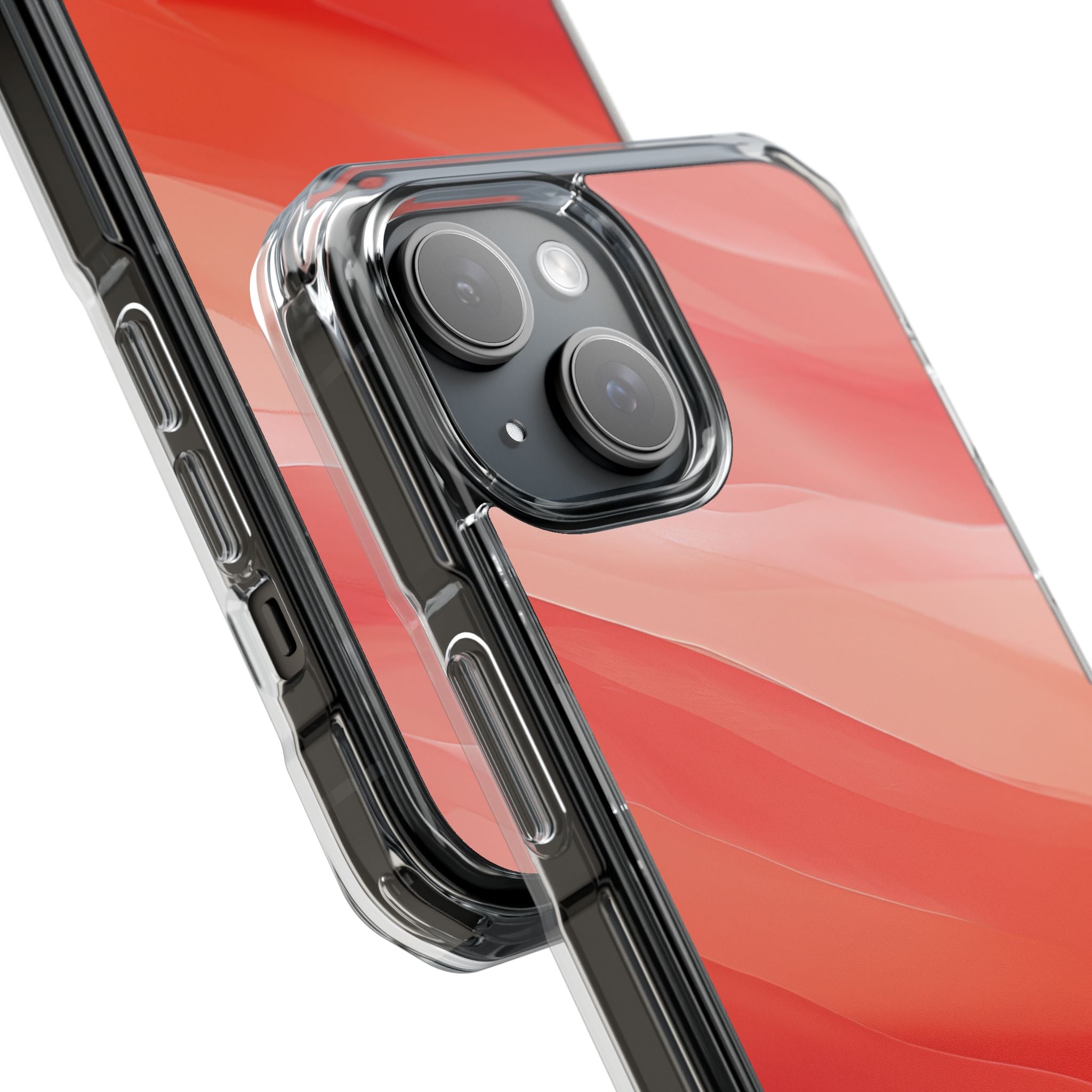 Flowing Coral Waves iPhone 15 - Impact Clear+