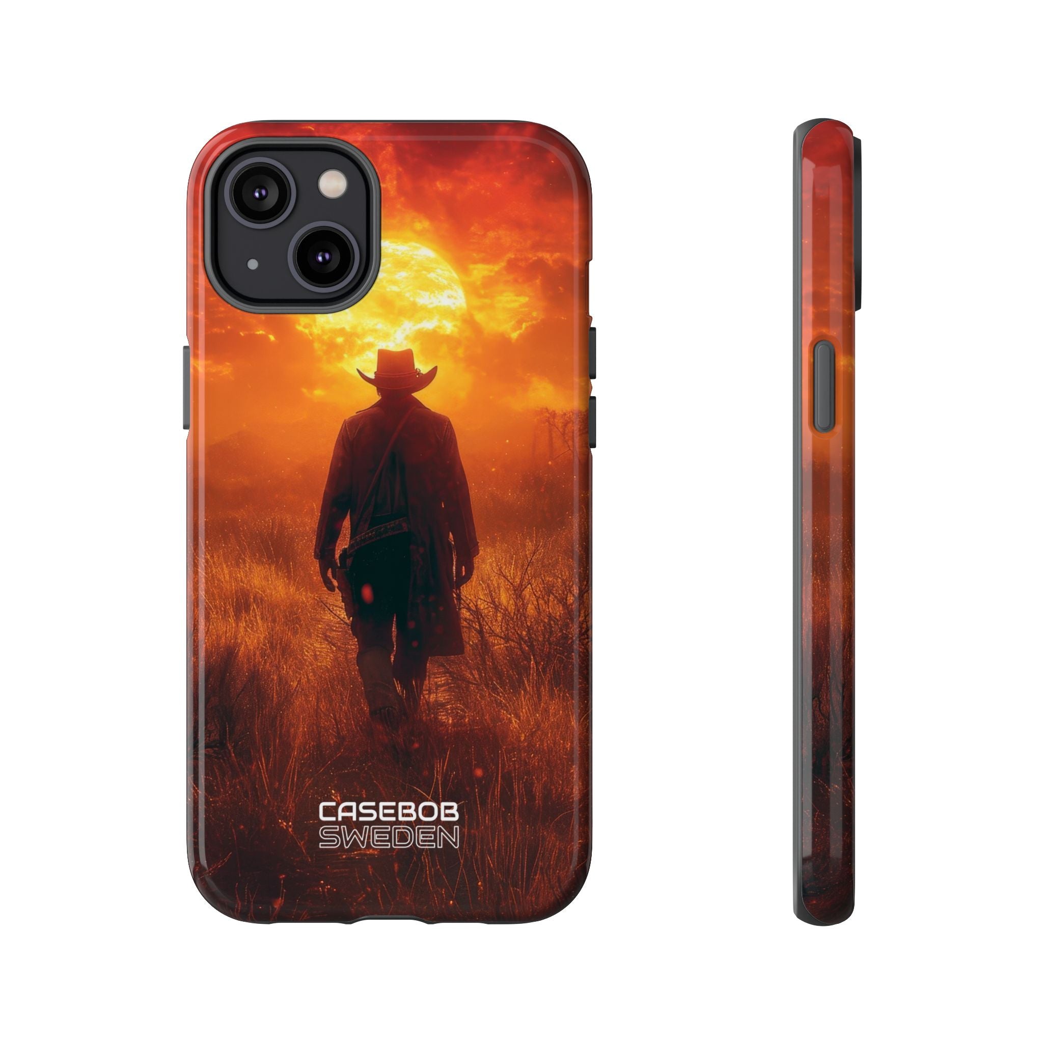 Fiery Sunset Cowboy iPhone 14 - Tough