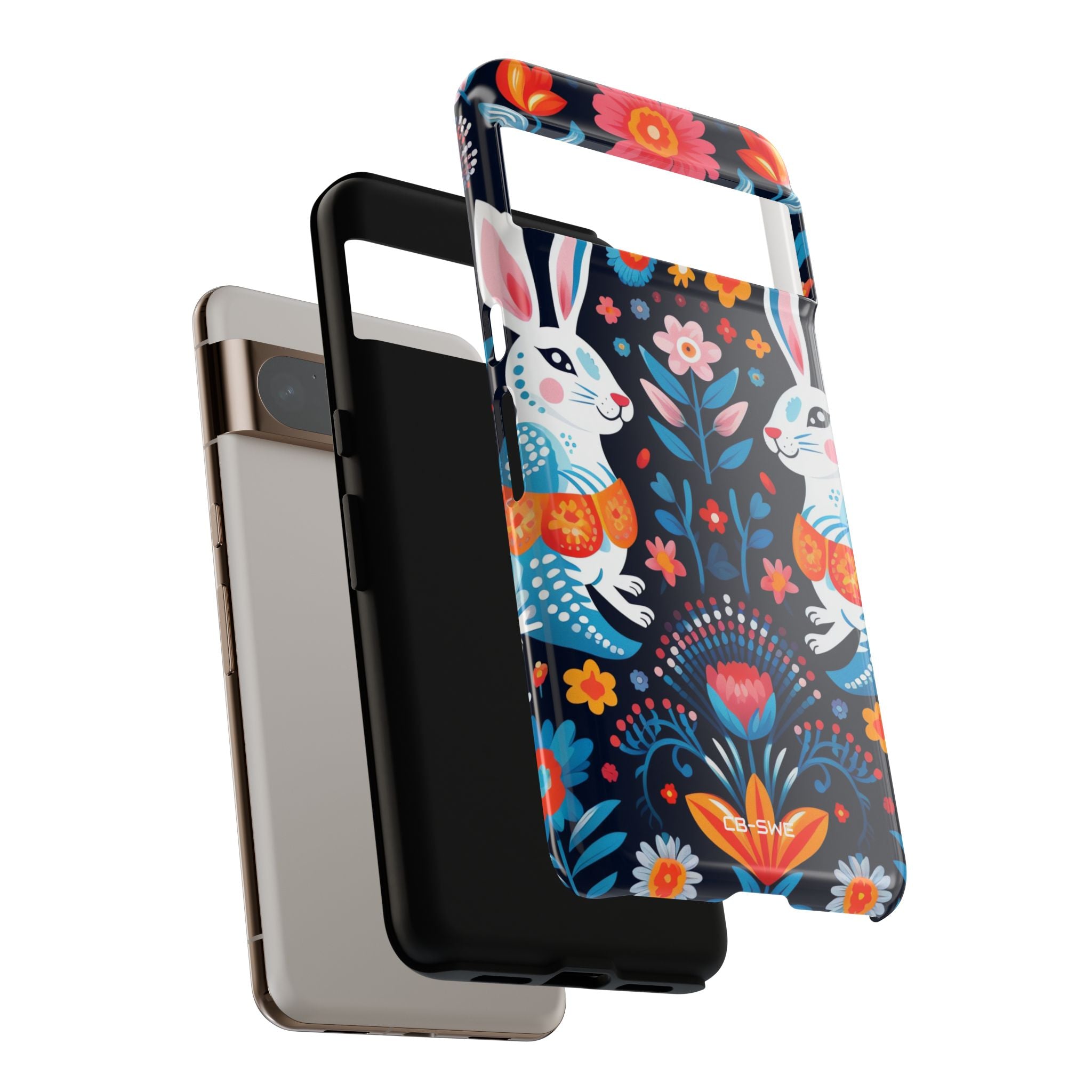 Bunnies Hop Flowers - Google Pixel Case
