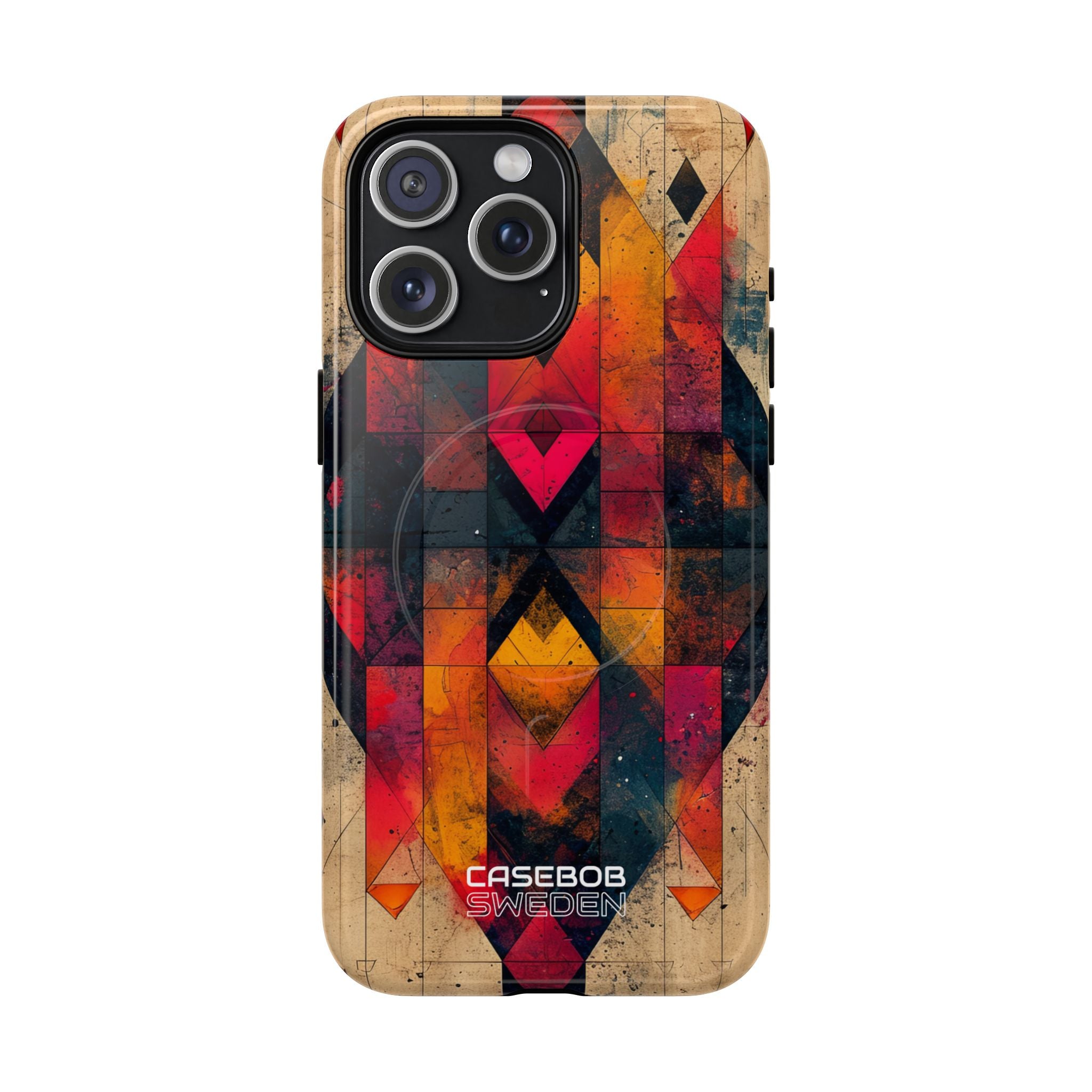 Fiery Symmetry Fusion iPhone 15 - Tough+
