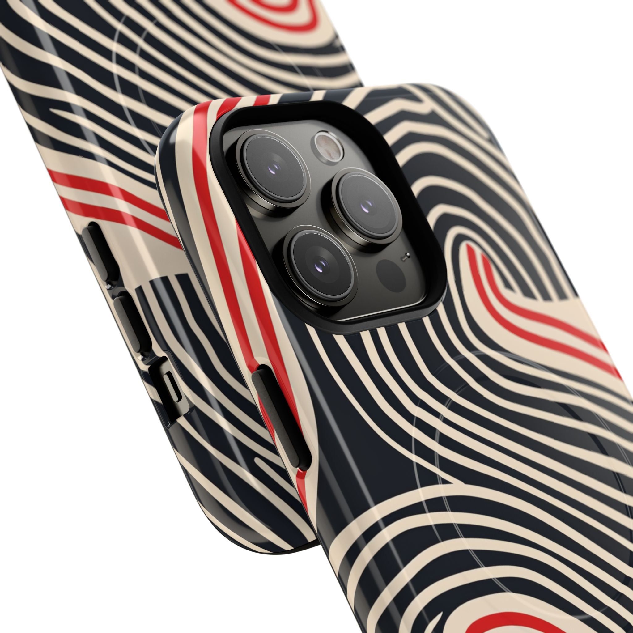 Wavy Red Flow iPhone 14 - Tough+