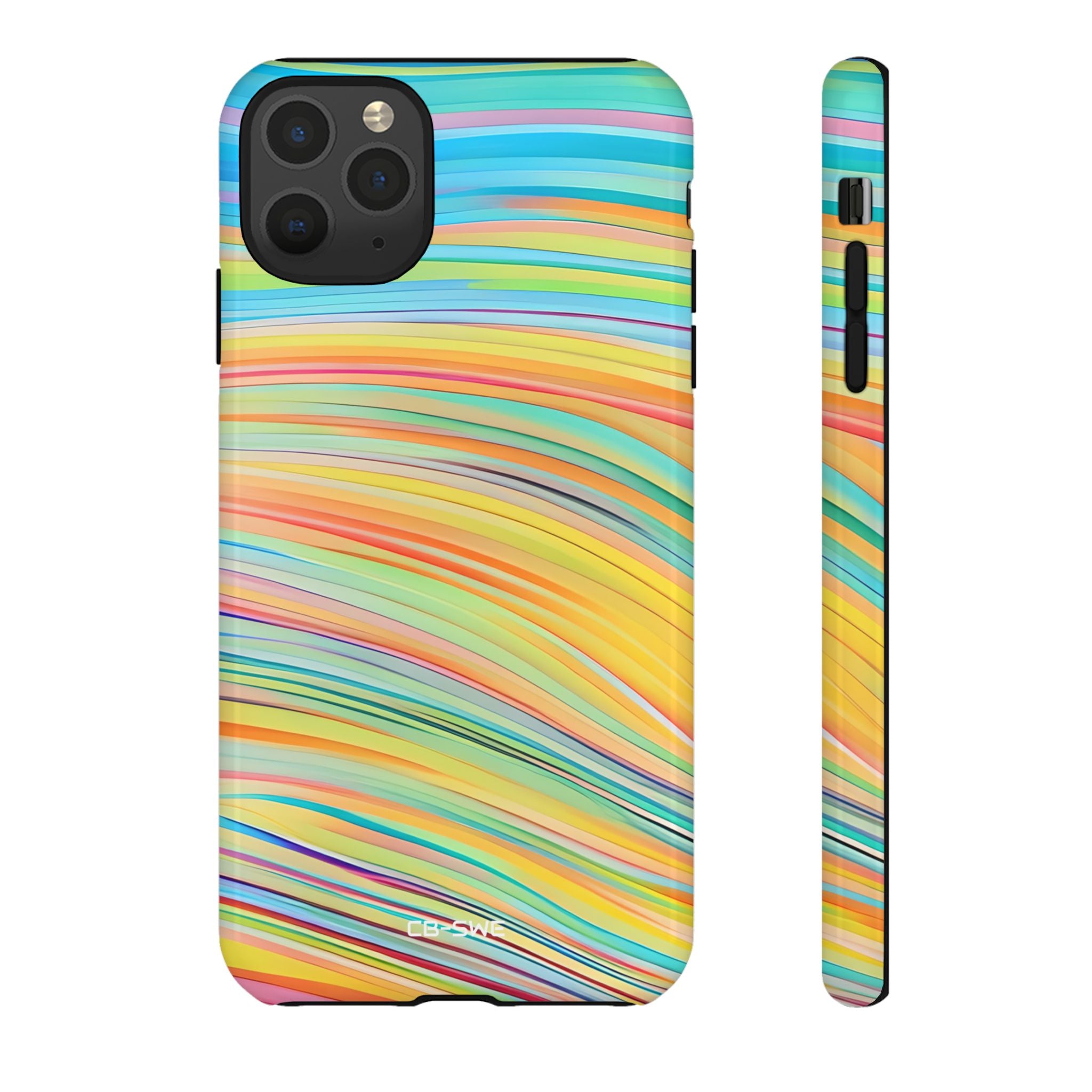 Vibrant Rhythmic Waves - iPhone Case