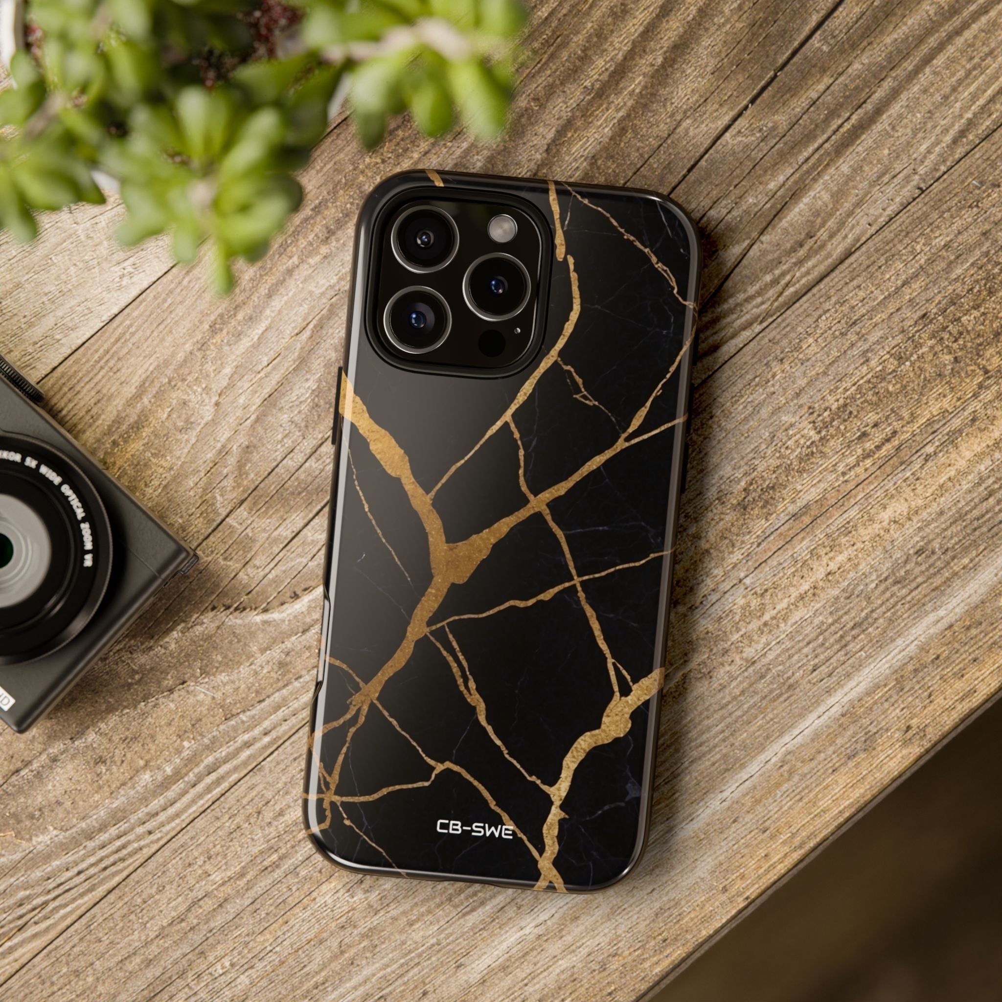 Golden Veins Twist - iPhone Case