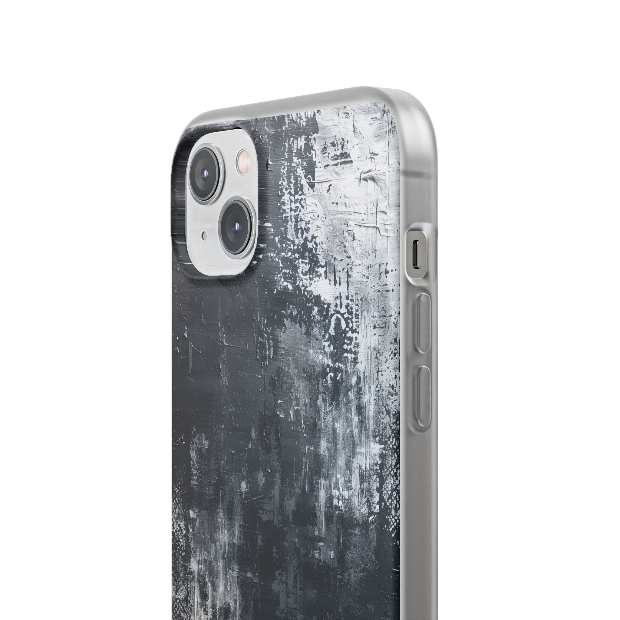 Textured Blackscape iPhone 14 Plus Case - Soft