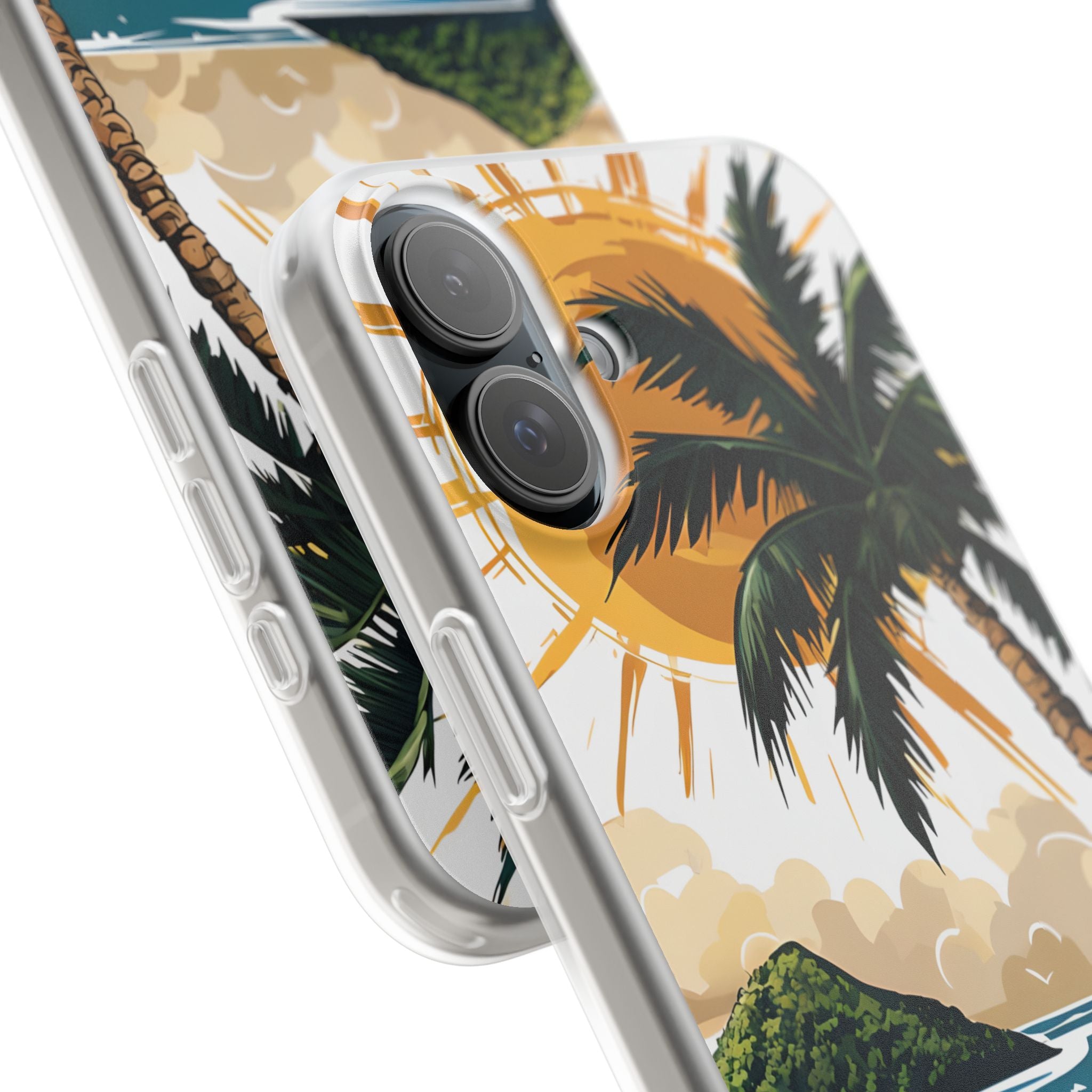 Sunny Palm Breeze iPhone 16 Plus Case - Soft