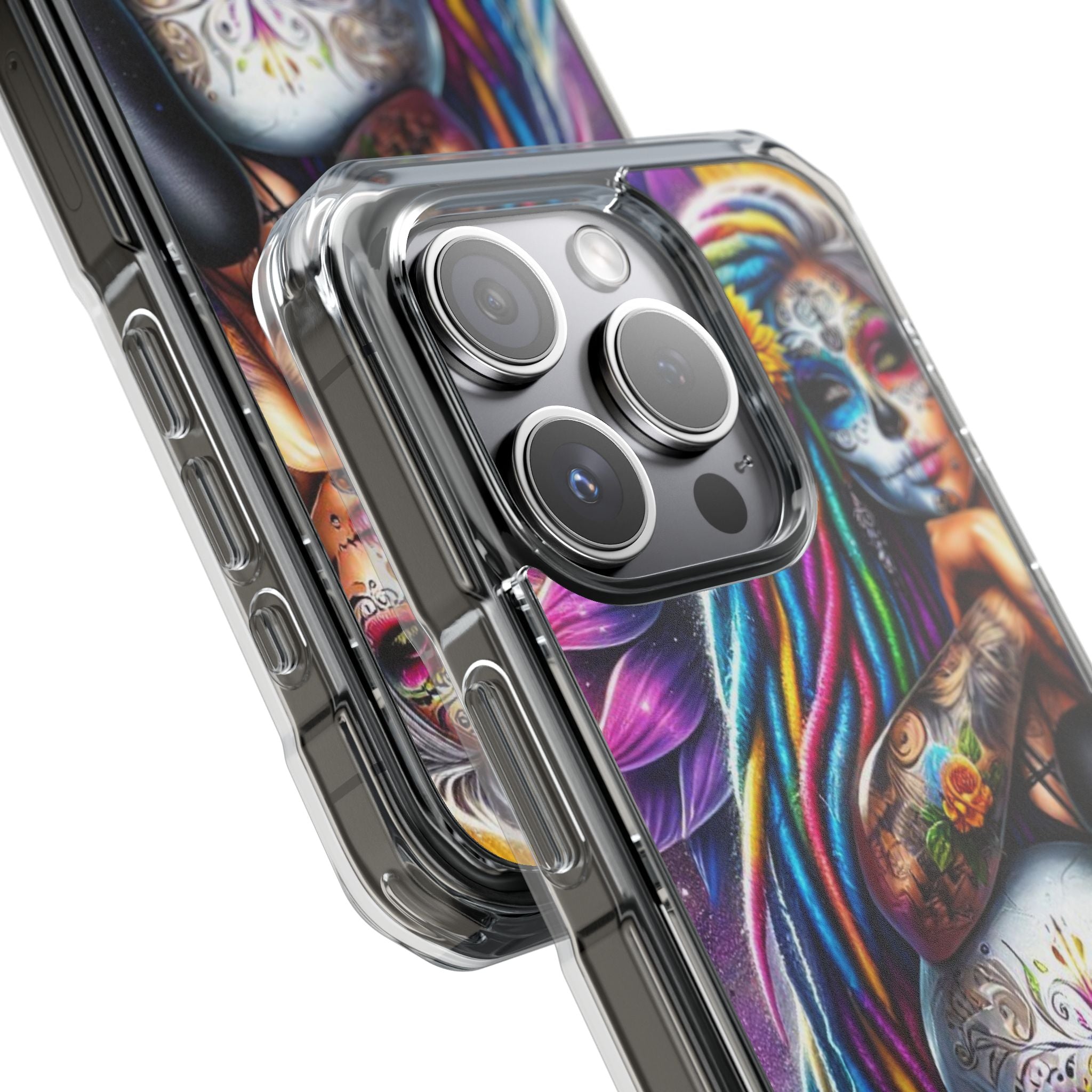 Sunflower Skull Glow iPhone 15 Pro Case - Impact