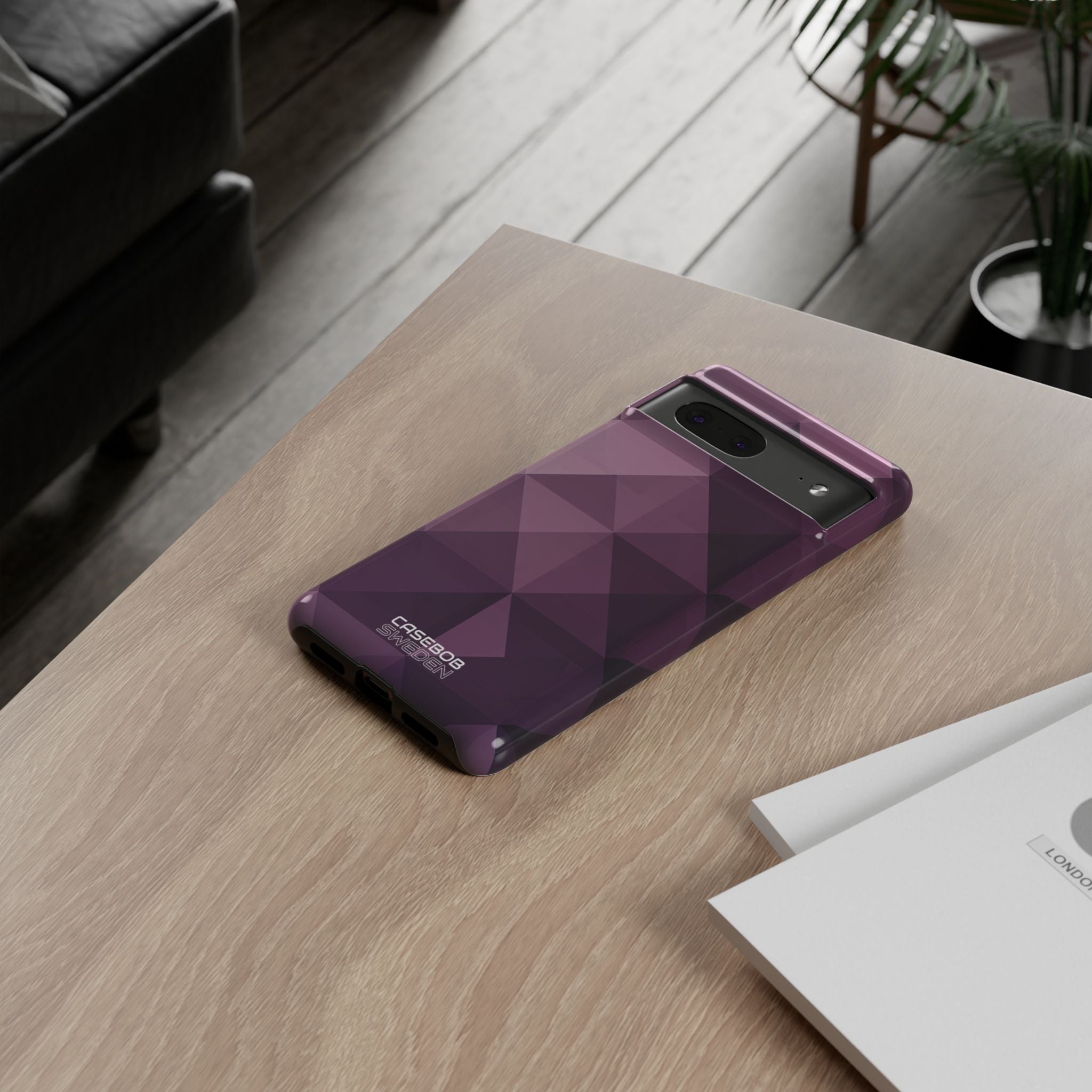 Mosaico geometrico viola Google Pixel 7 - Tough
