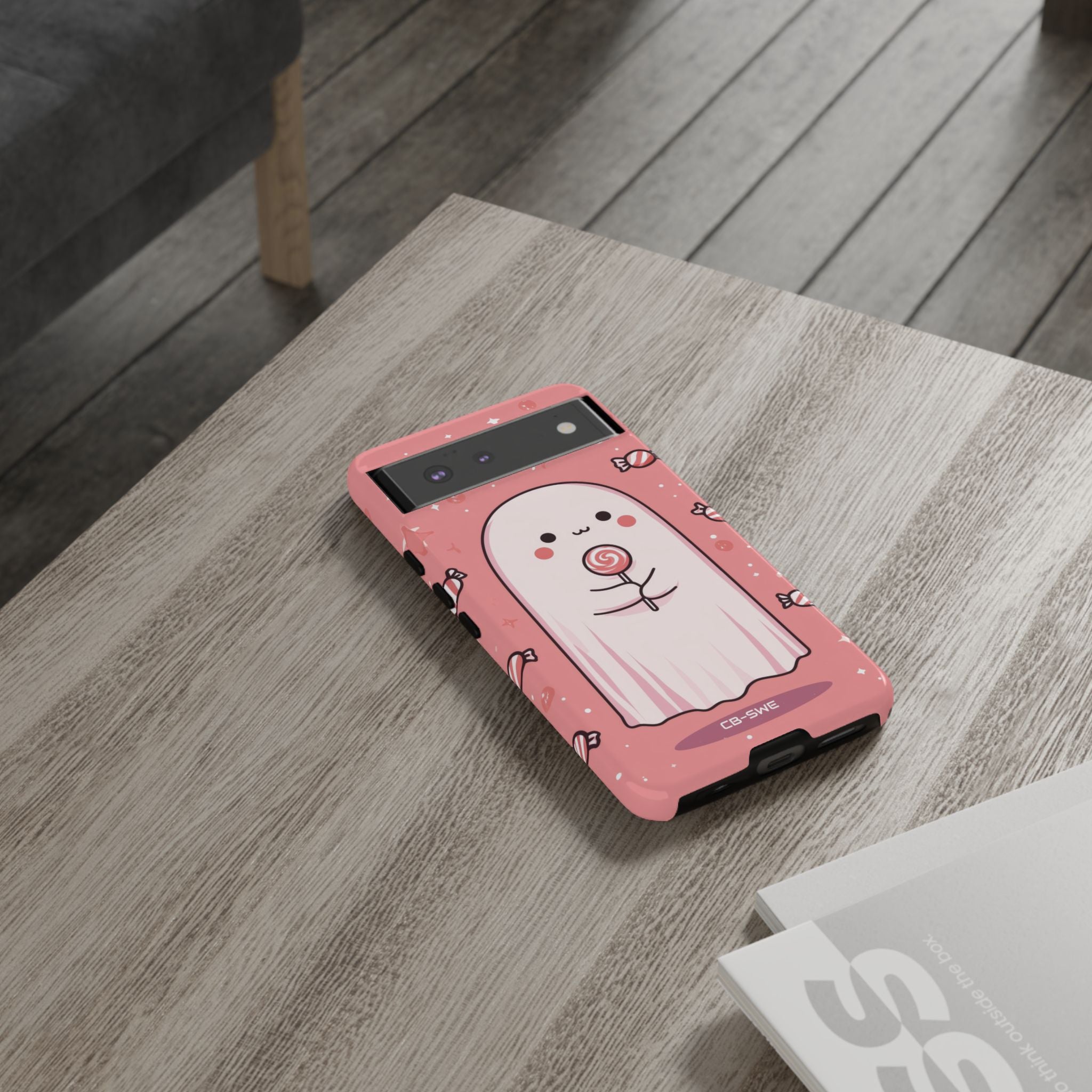 Cute Ghost Holds Candy - Google Pixel Case