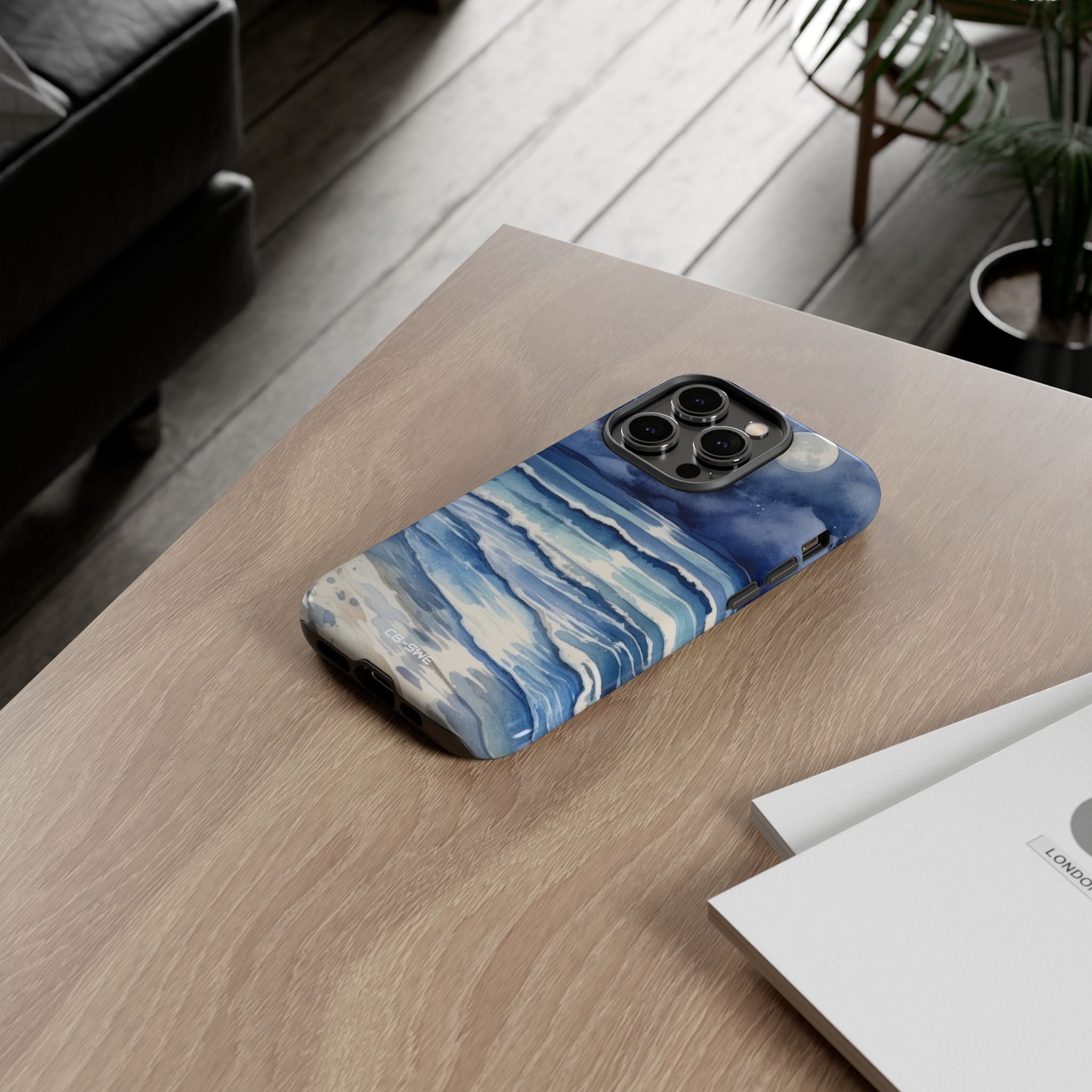 Moonlight Reflects Waves - iPhone Case