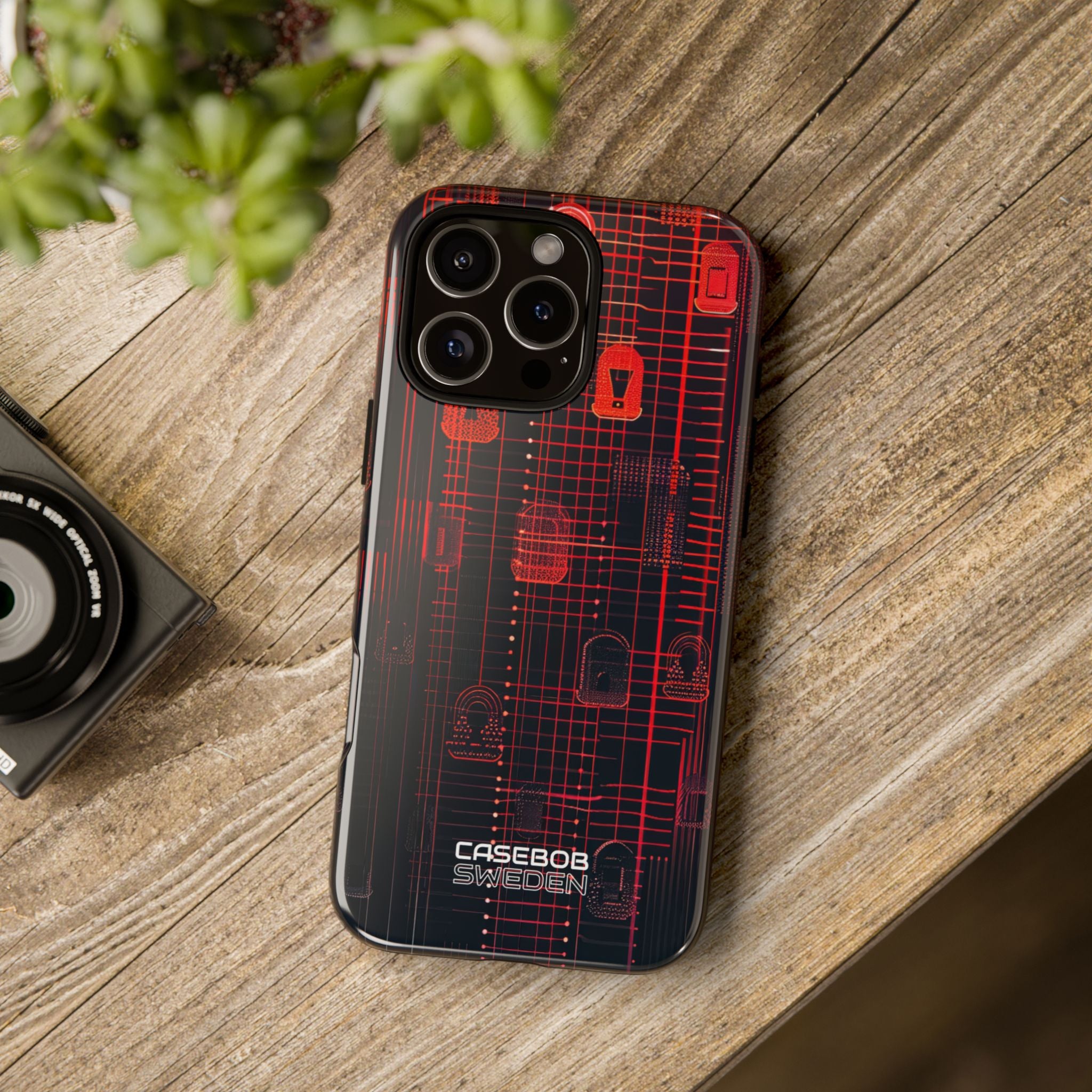 Cyber Locks Grid iPhone 16 - Tough