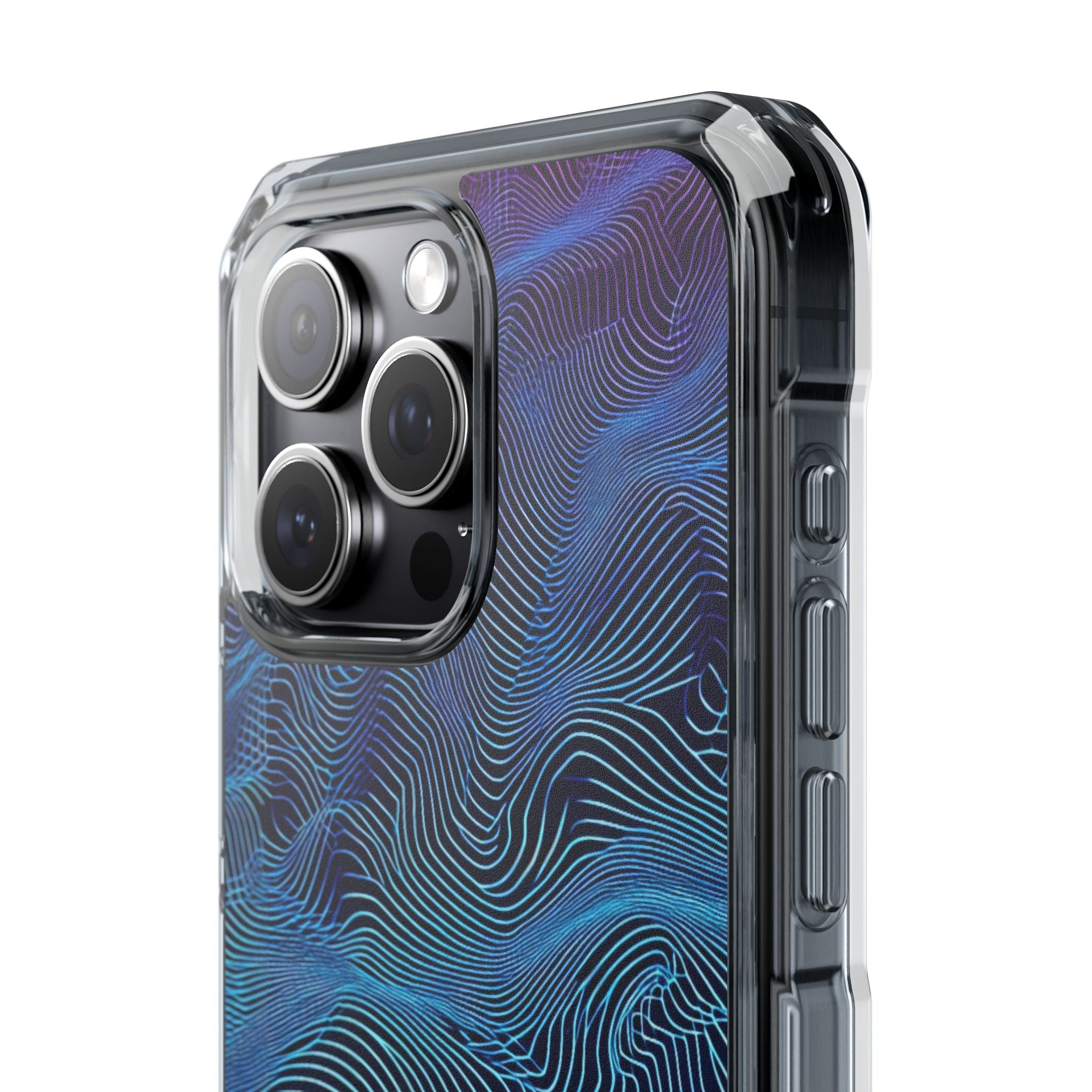 Neon Waves Flow iPhone 15 - Impact Clear+