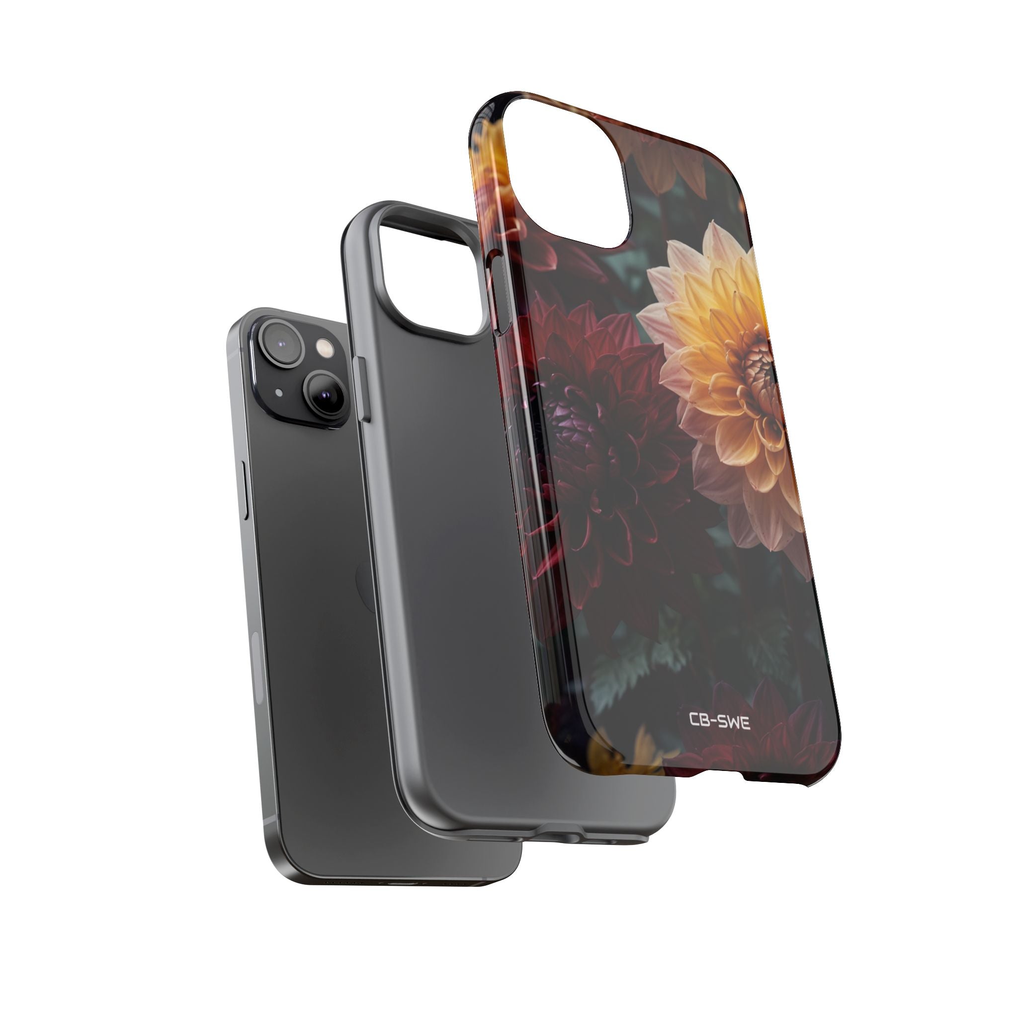 Dahlias Embrace Light - iPhone Case
