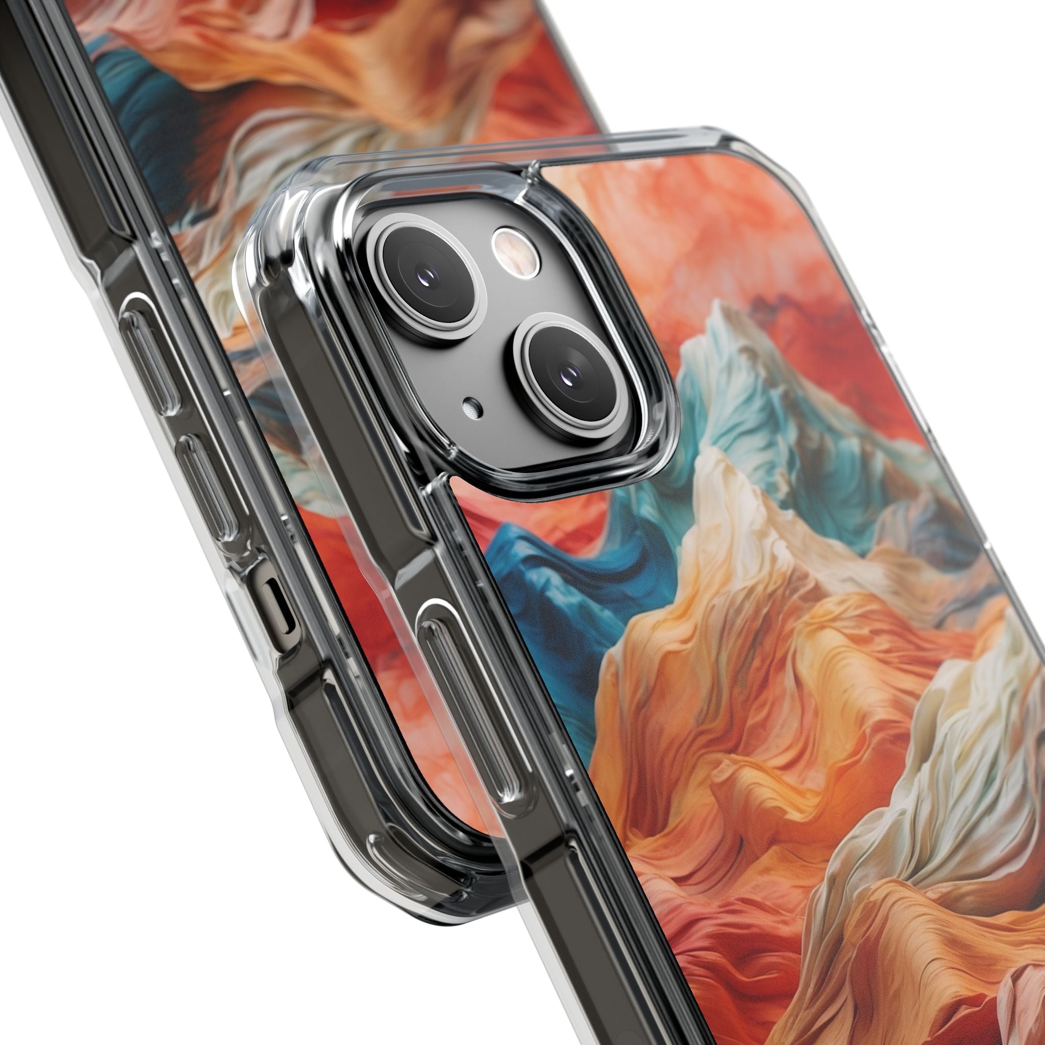 Fabric Peaks Cream iPhone 14 Case - Impact