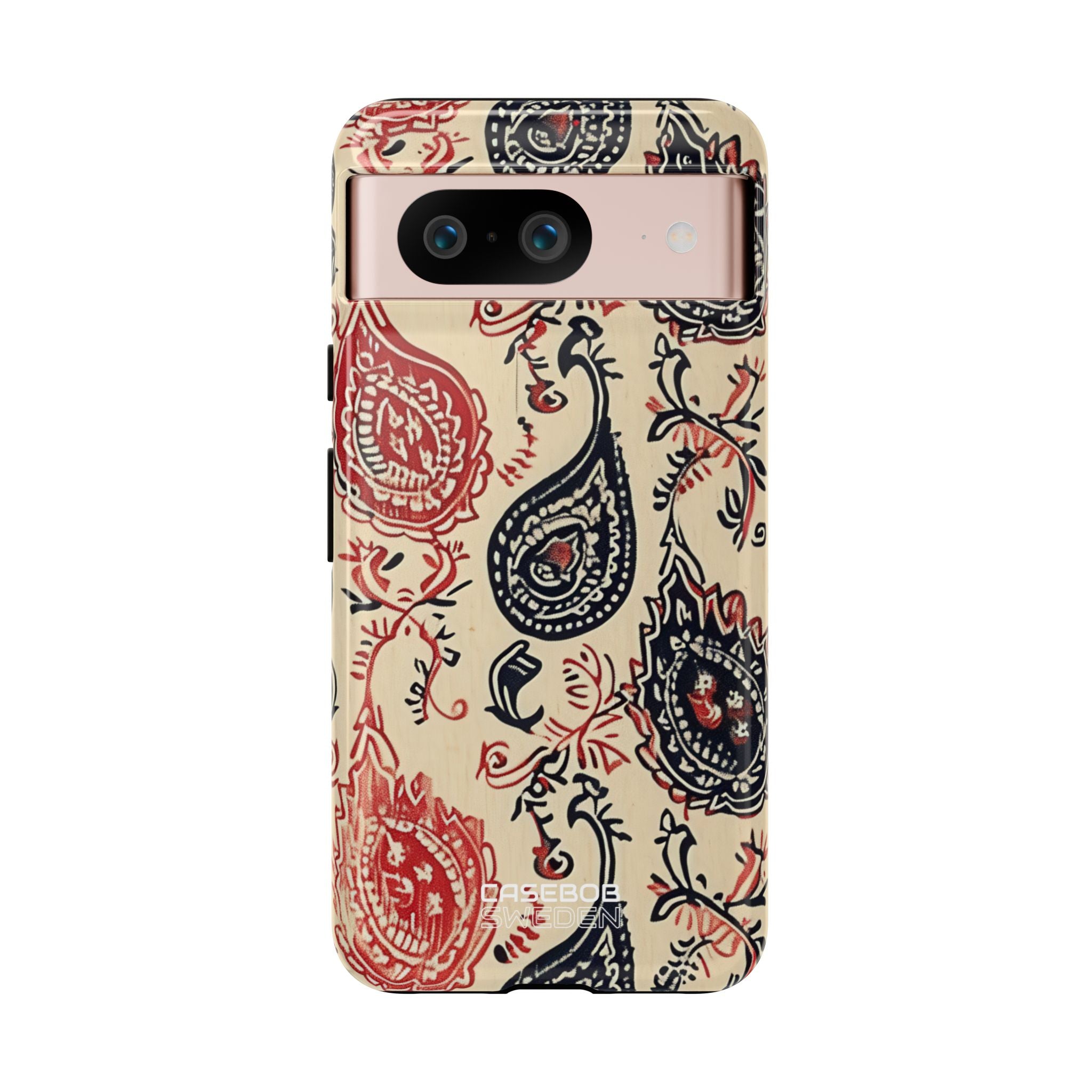 Navy Paisley Swirl Google Pixel 8 - Resistente