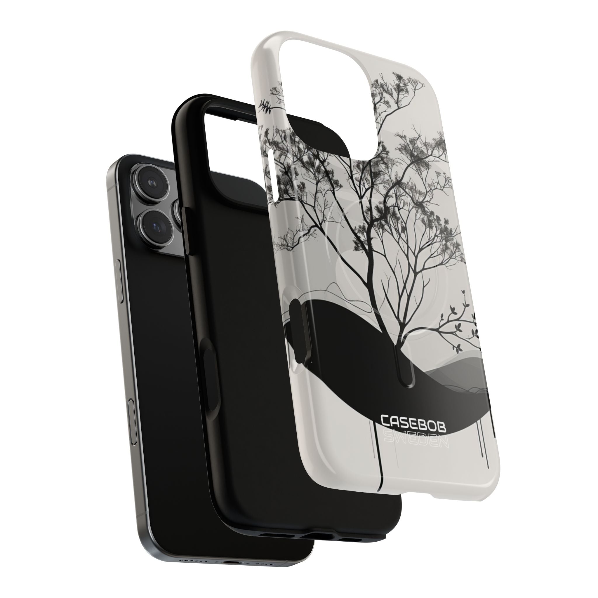 Monochrome Drip Tree iPhone 16 - Tough+
