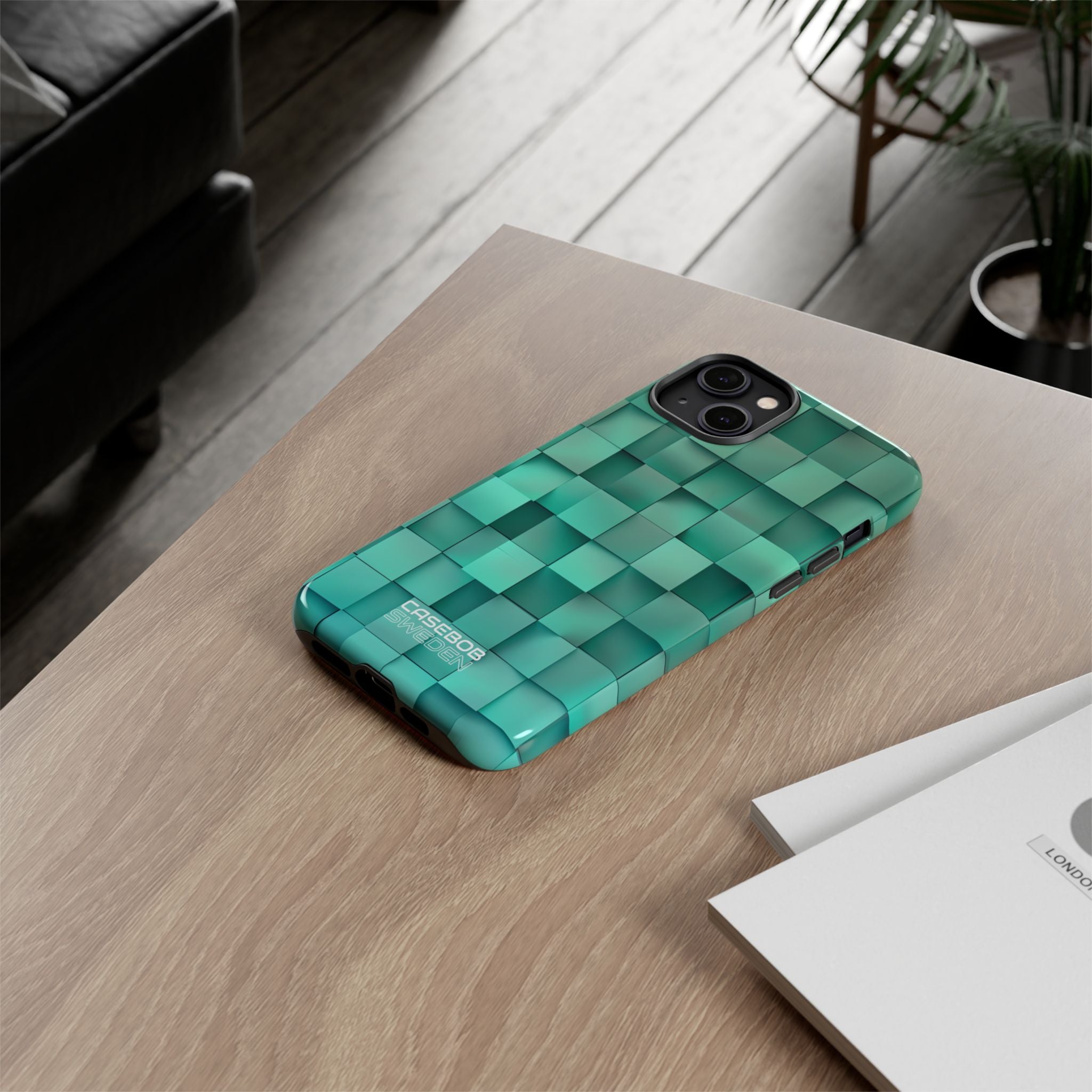 Folded Blue Squares iPhone 14 - Tough