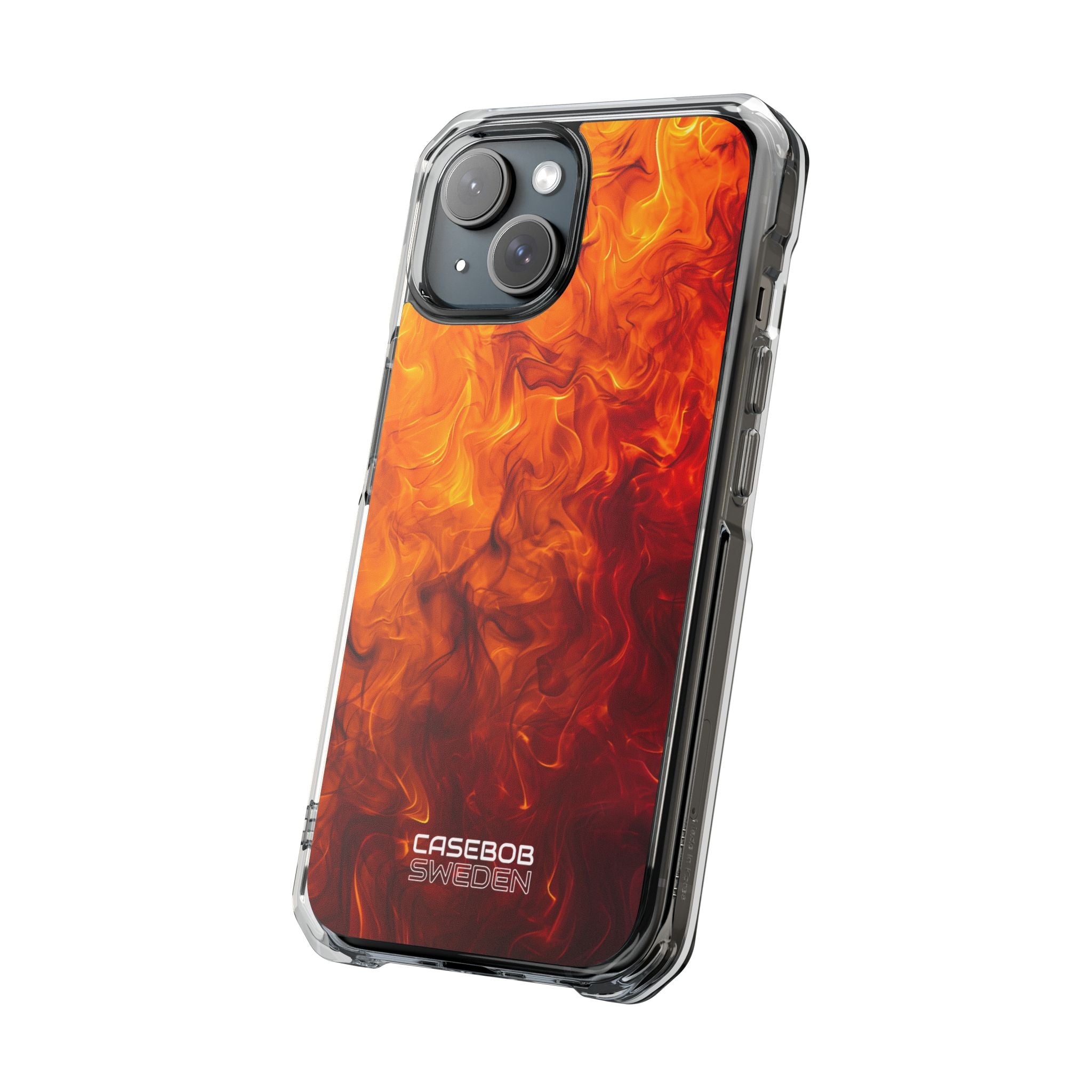 Flaming Energy Swirl iPhone 15 - Impact Clear+