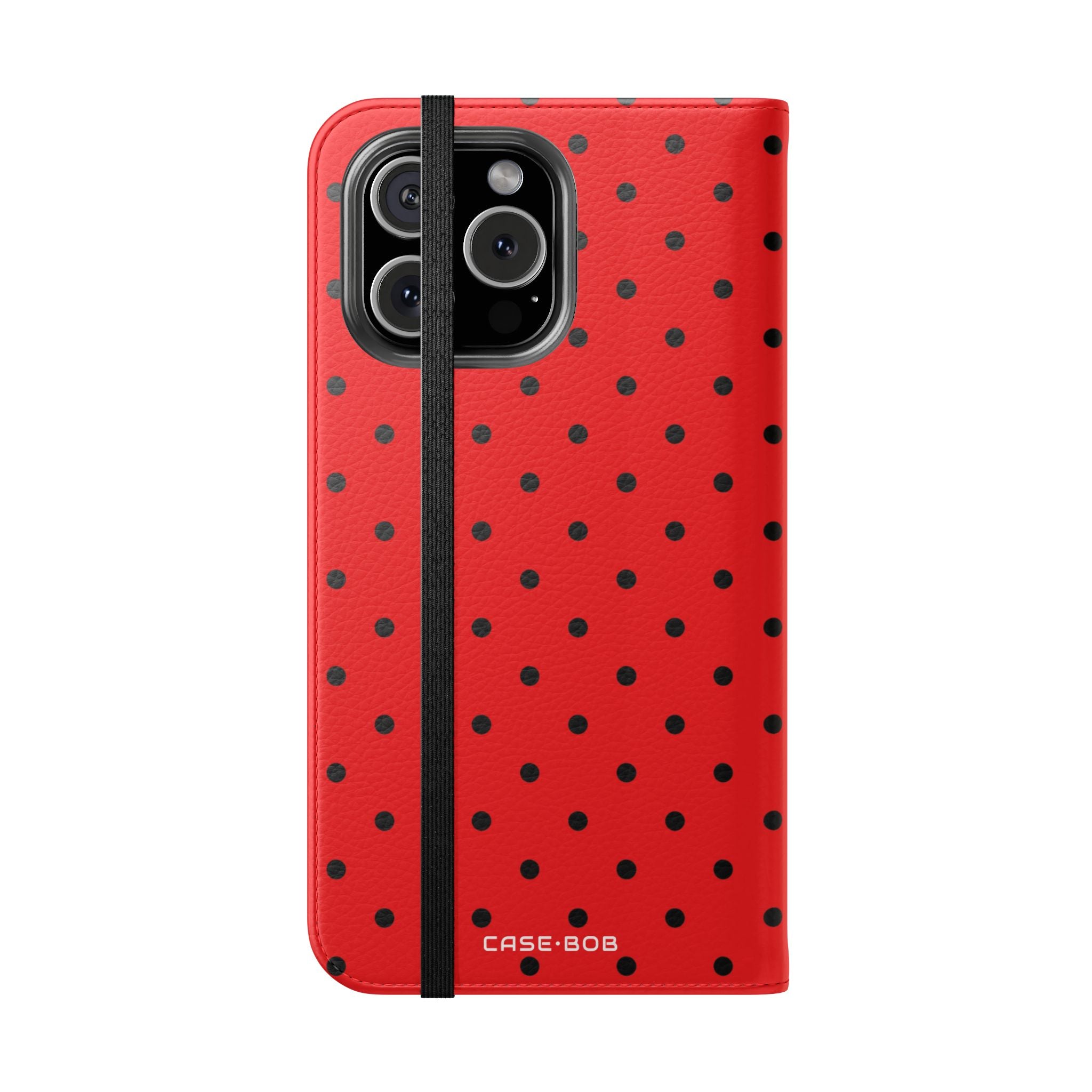 Black Dot Grid - iPhone 16 Max Case - Wallet