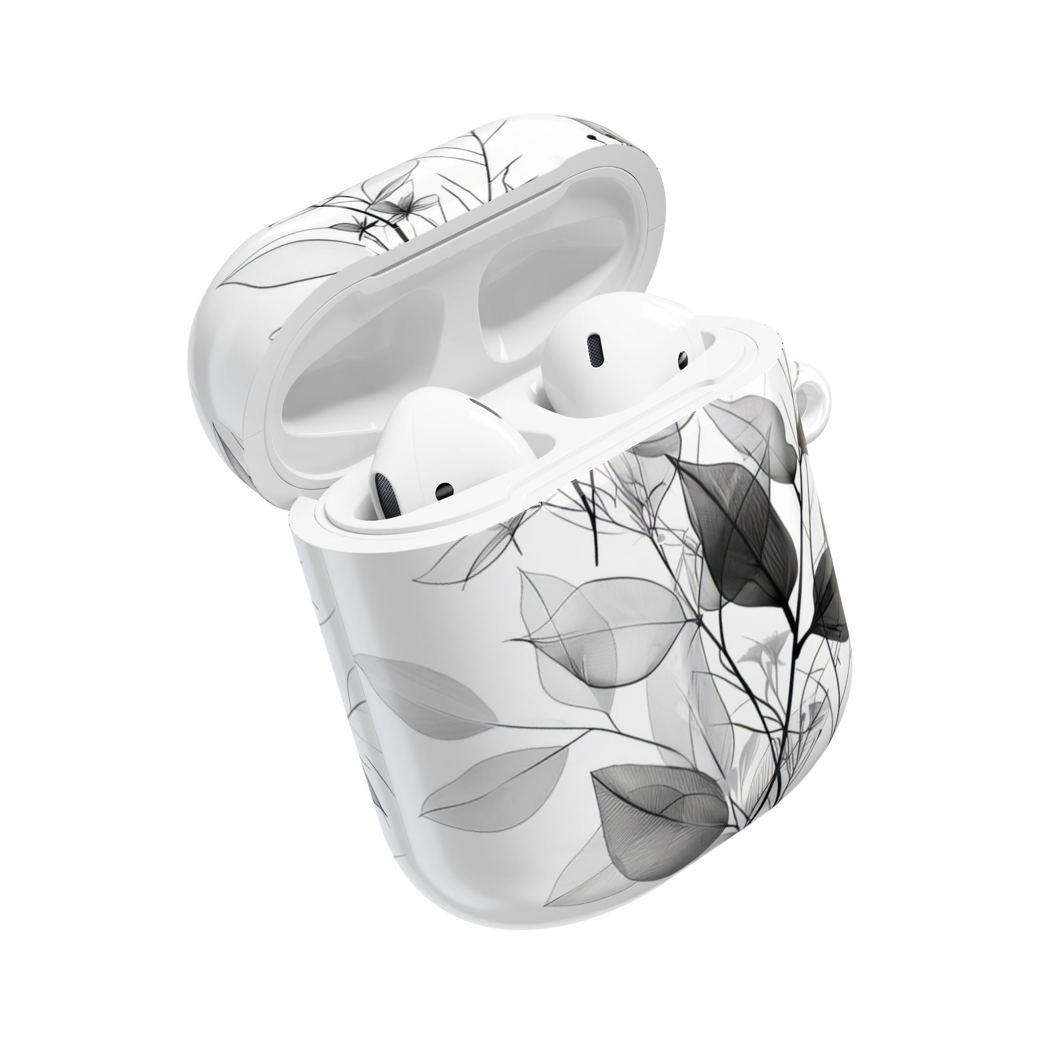 Silver Leaves - AirPods Case