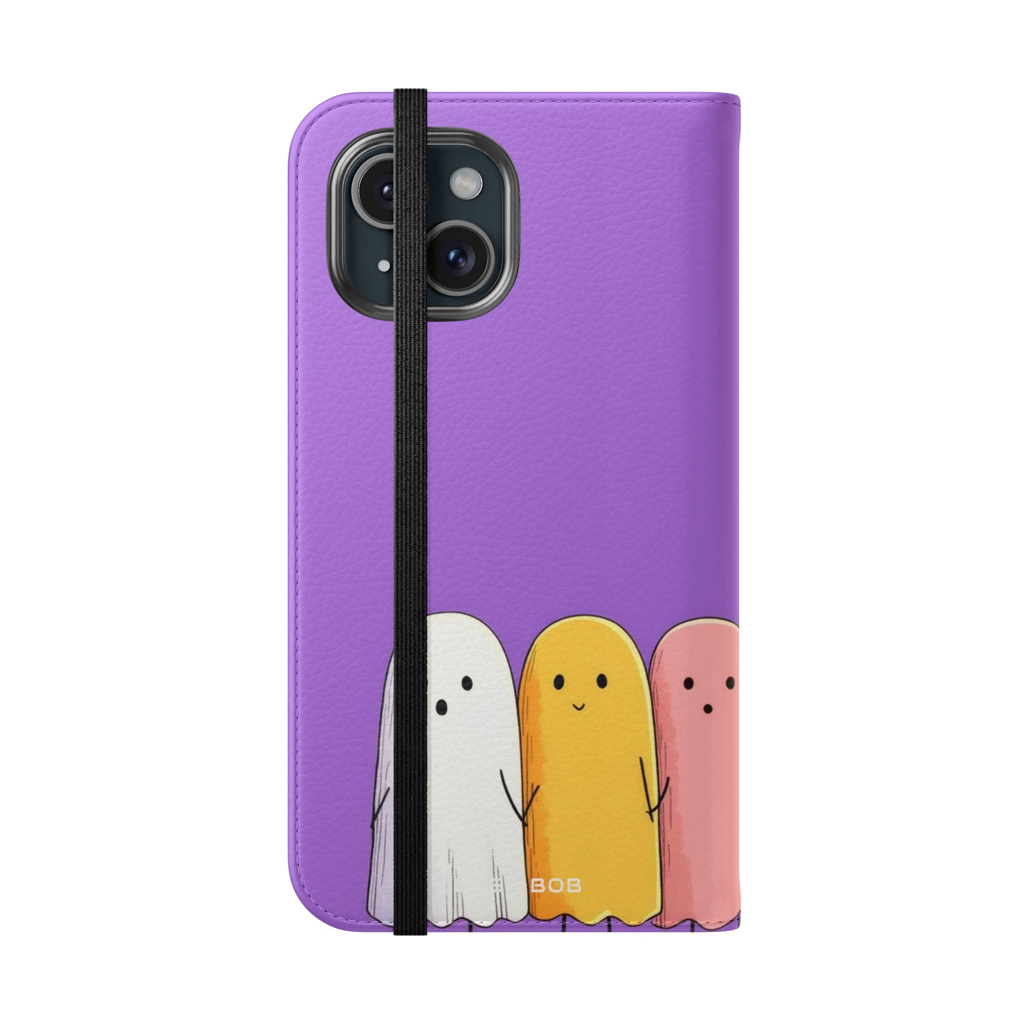 Colorful Ghosts Line - iPhone 15 Case - Wallet