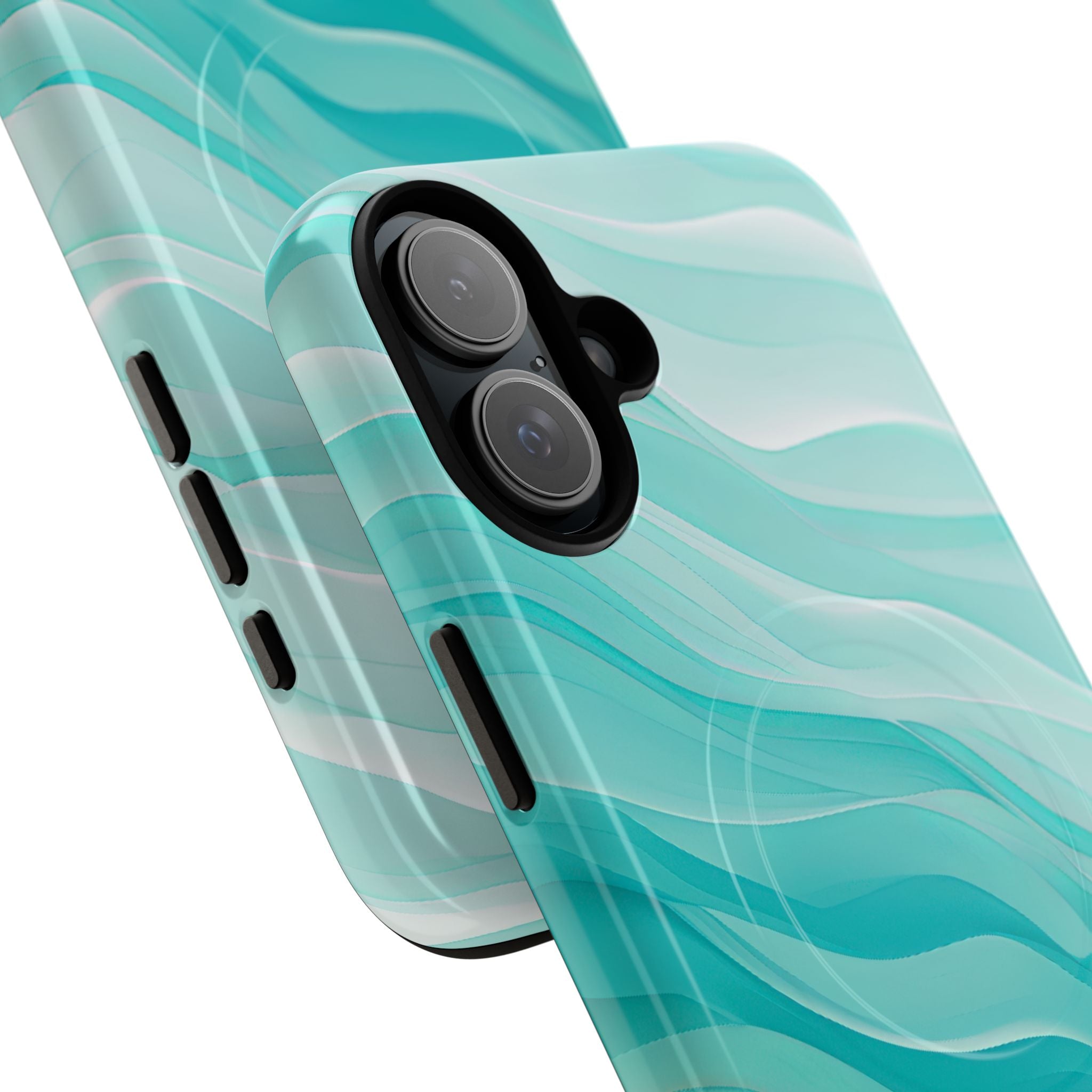 Soothing Aqua Waves iPhone 16 - Tough+