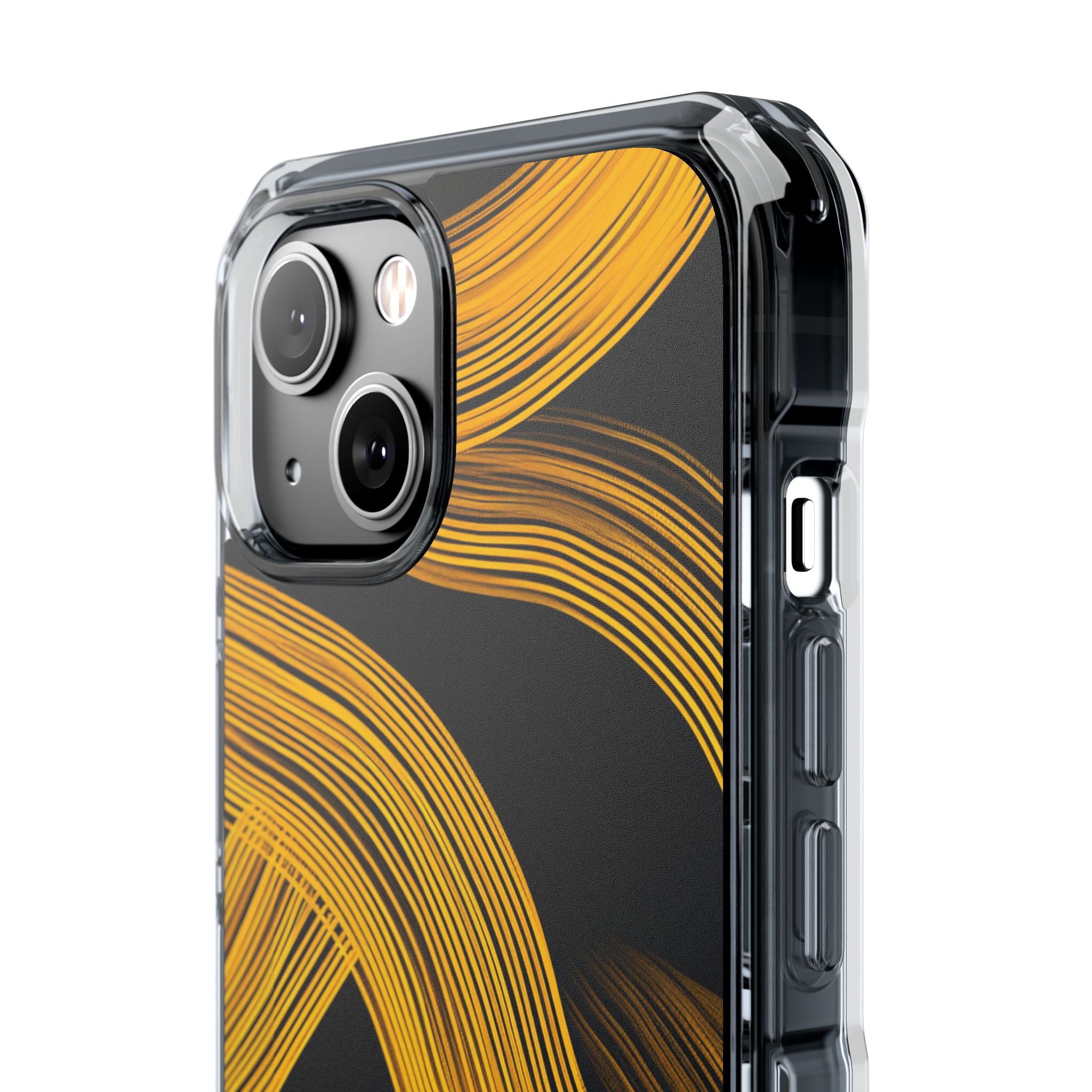 Yellow Flow Lines iPhone 14 - Impact Clear+