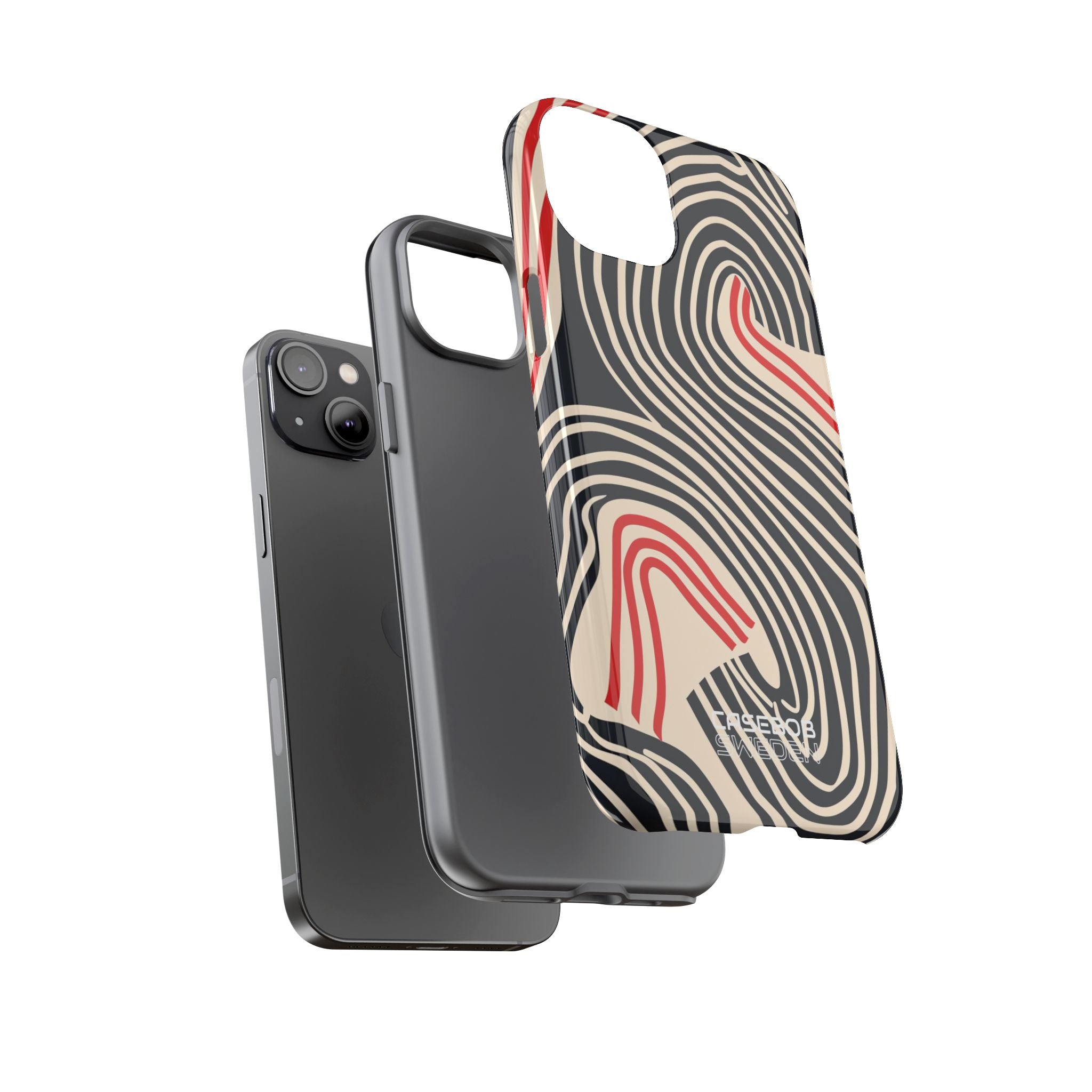 Wavy Red Flow iPhone 14 - Tough