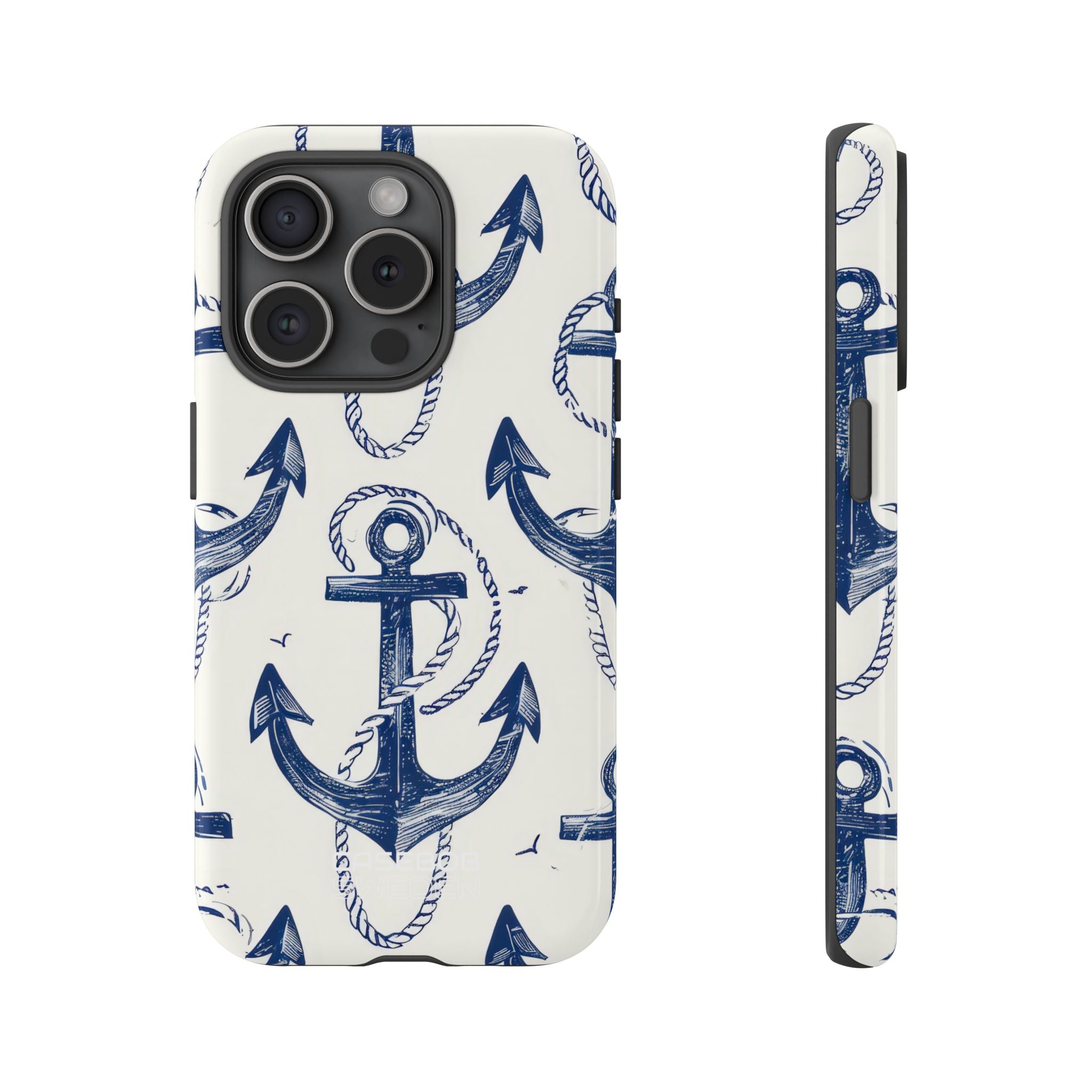 Arazzo con Ancora Blu Navy iPhone 15 - Tough