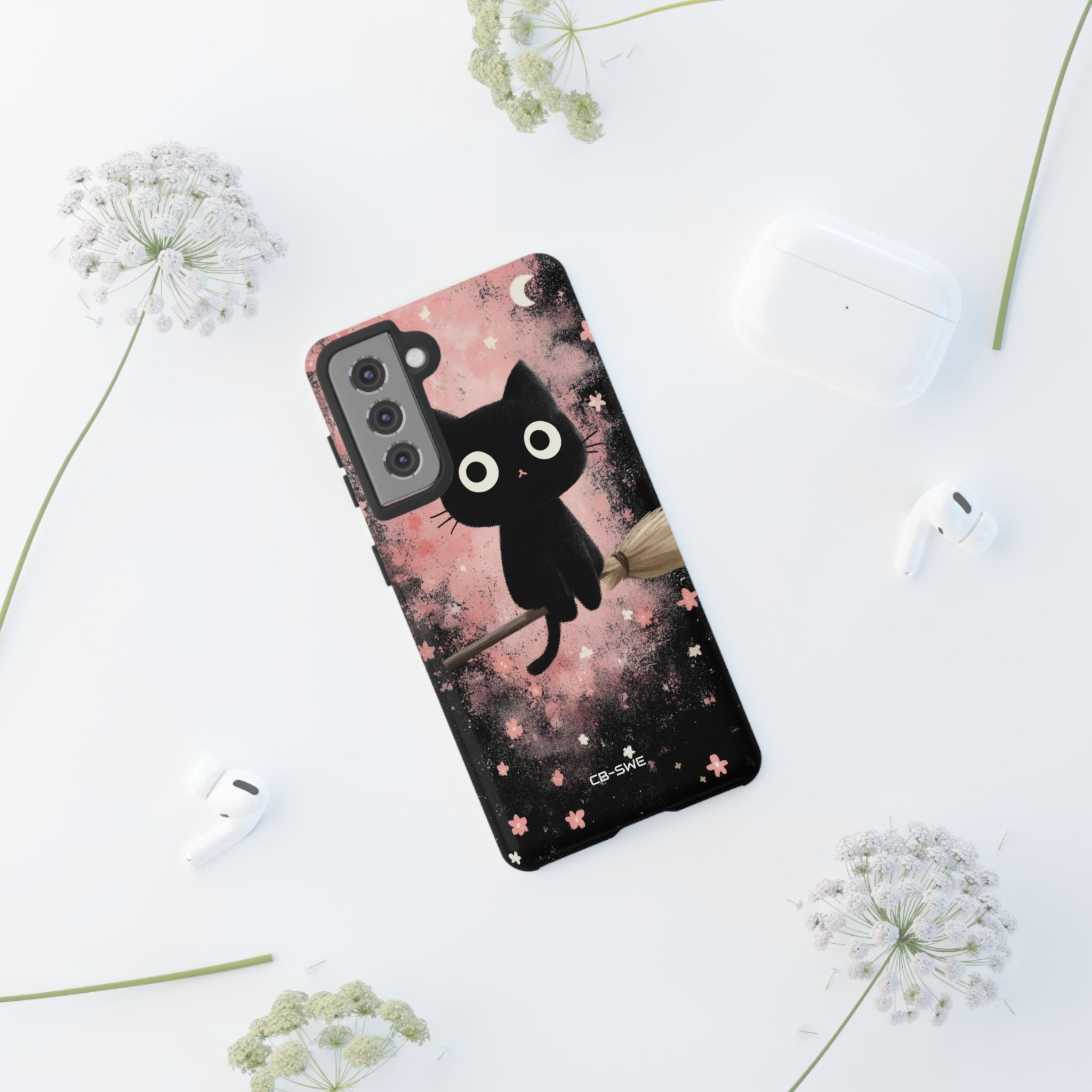 Whimsical Cat Soars - Samsung Case