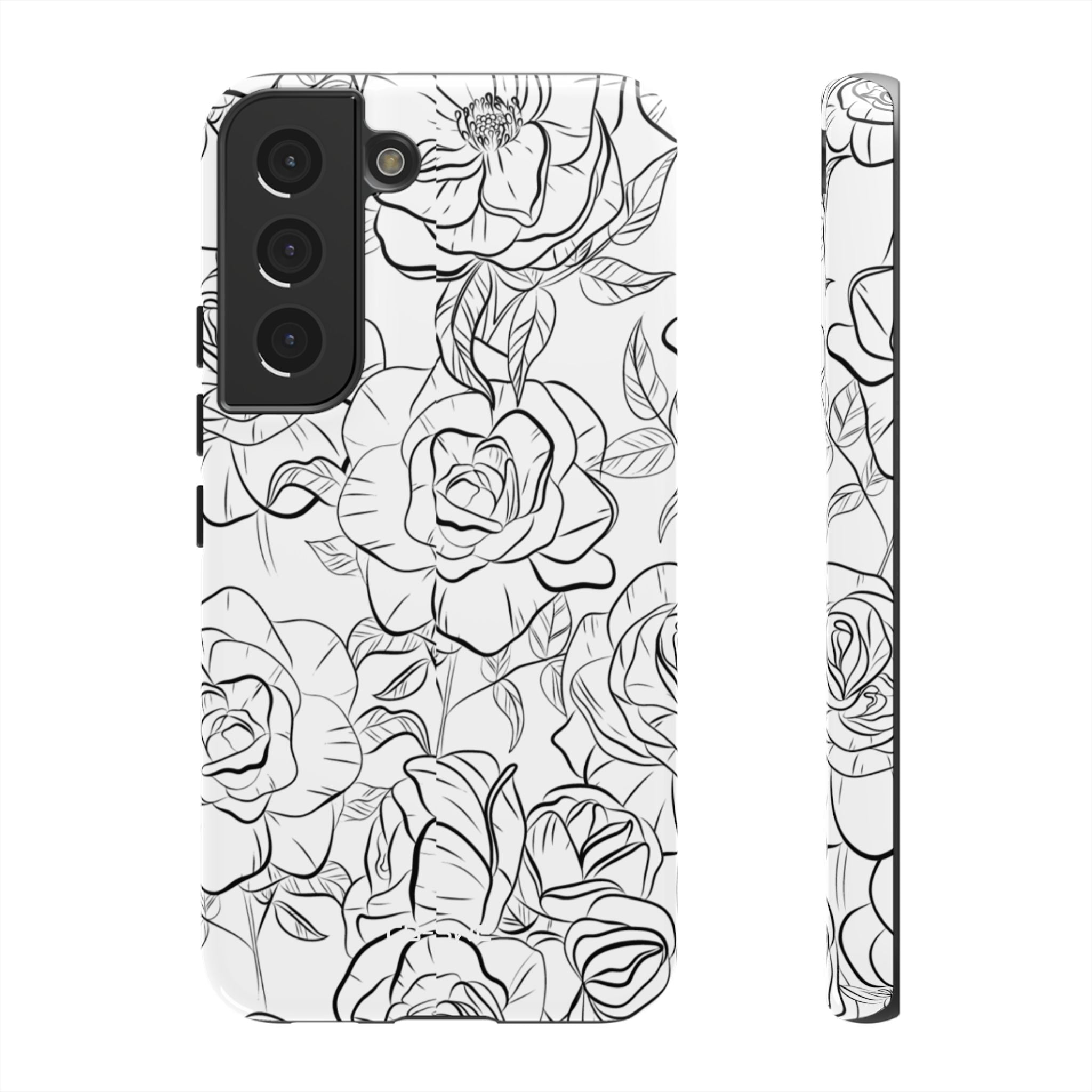 Intricate Rose Sketches - Samsung Case