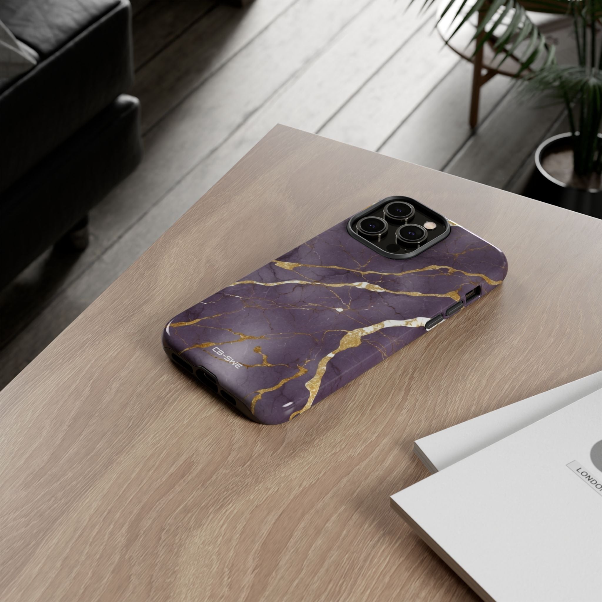 Golden Veins Flowing - iPhone Case