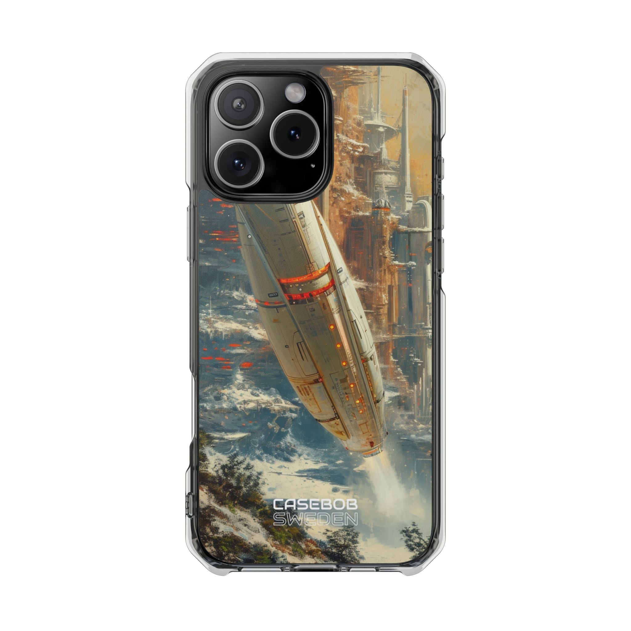 Futuristic Forest Voyage iPhone 16 - Impact Clear+