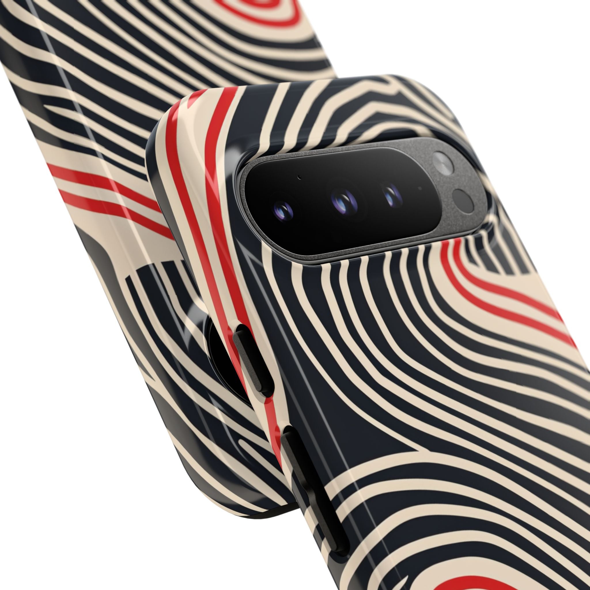 Wavy Red Flow Google Pixel 9 - Tough