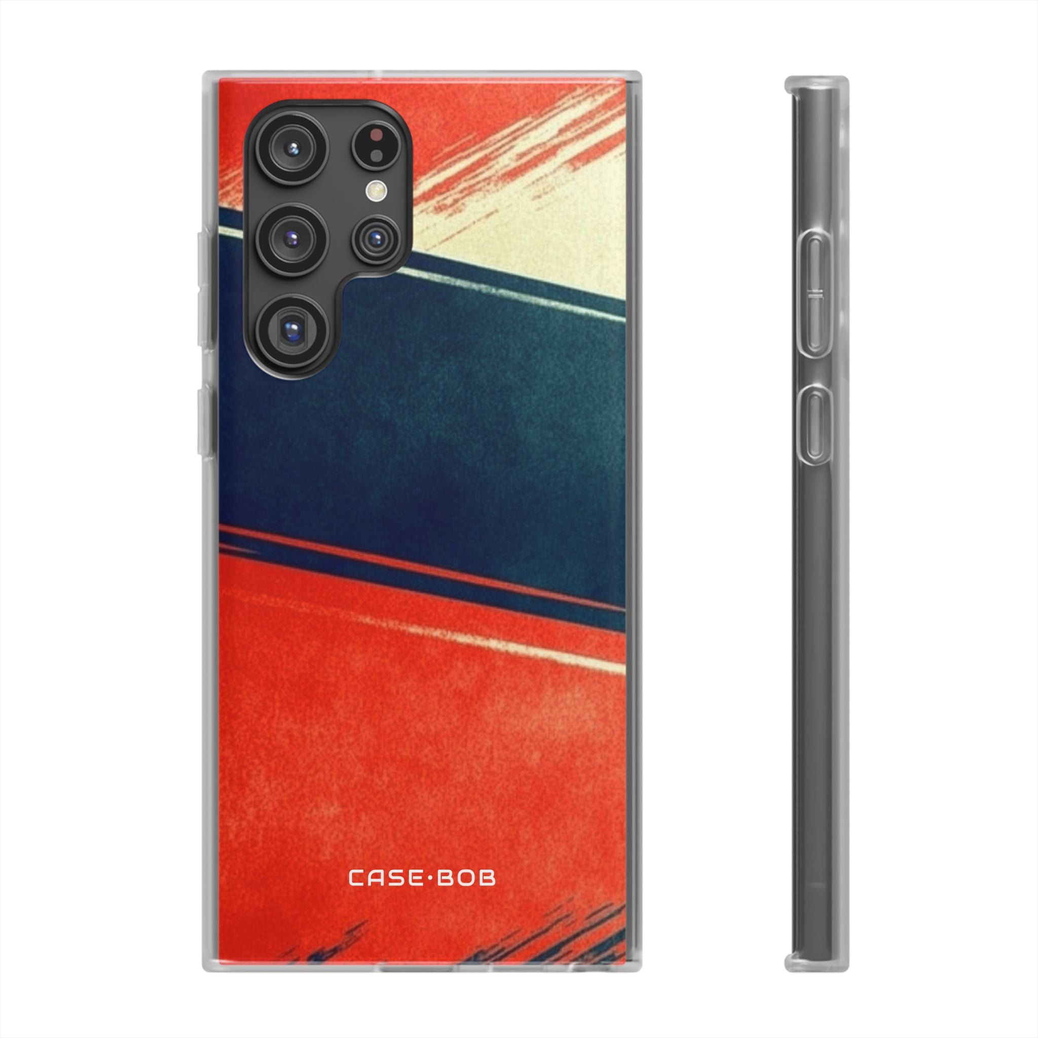 Blue Diagonal Motion Samsung S22 Ultra Case - Soft