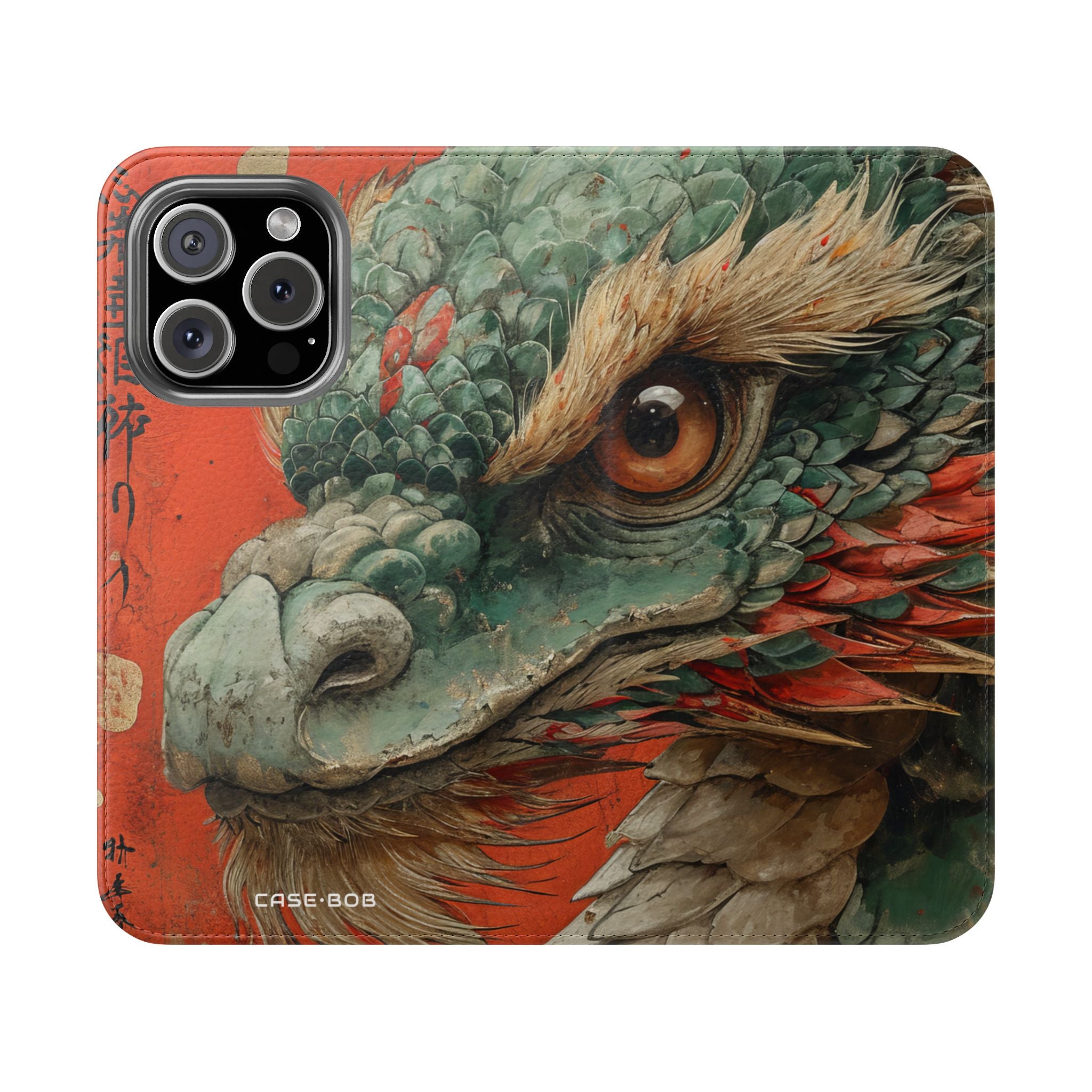 Dragon's Gaze Crimson - iPhone 16 Pro Case - Wallet