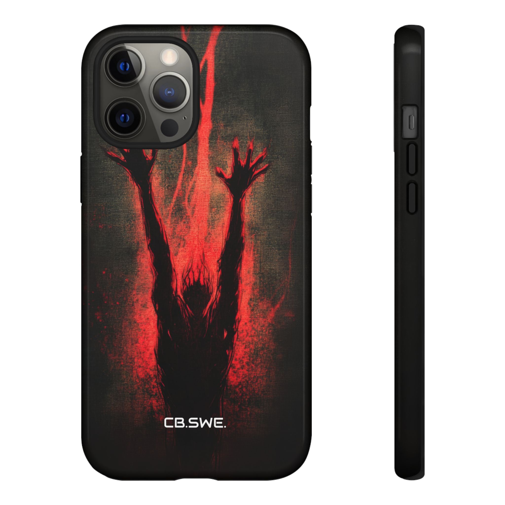 Dark Red Reflective Demons Arms iPhone 12 - Tough
