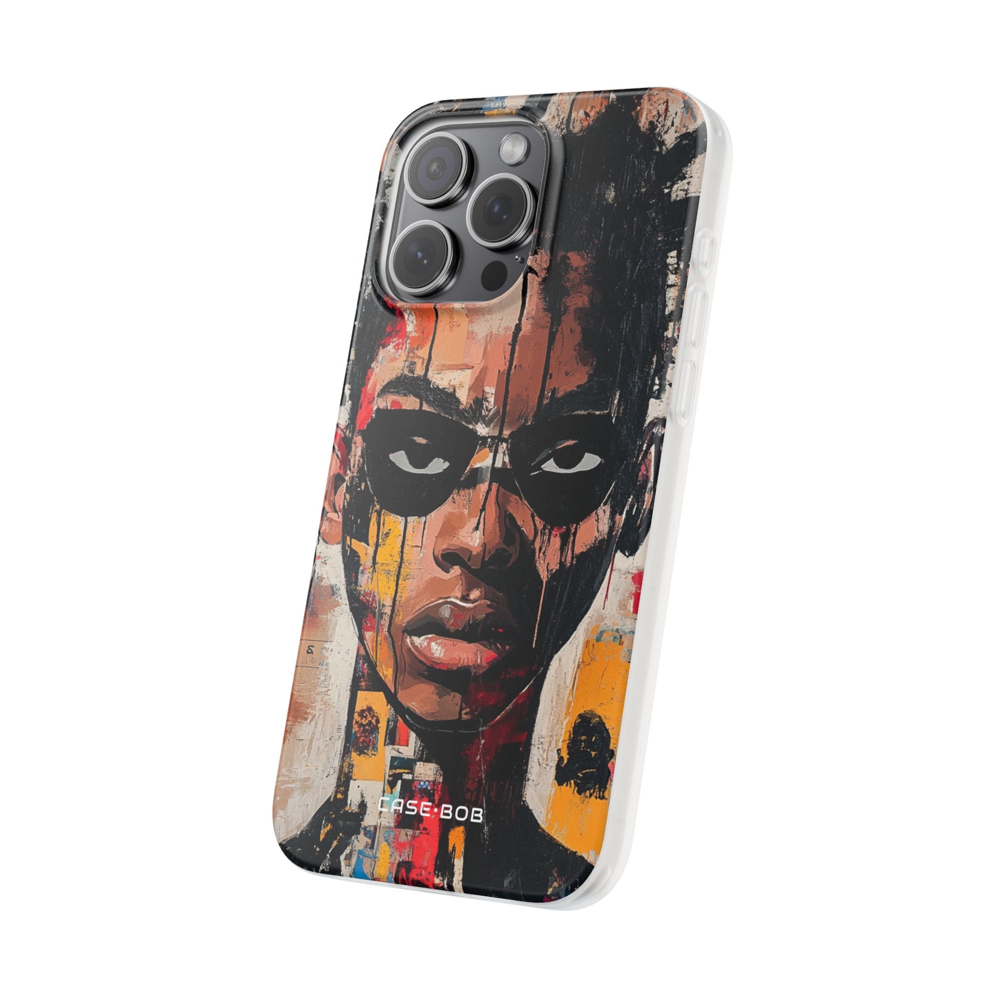 Masked Portrait Drips iPhone 15 Pro Max Case - Soft
