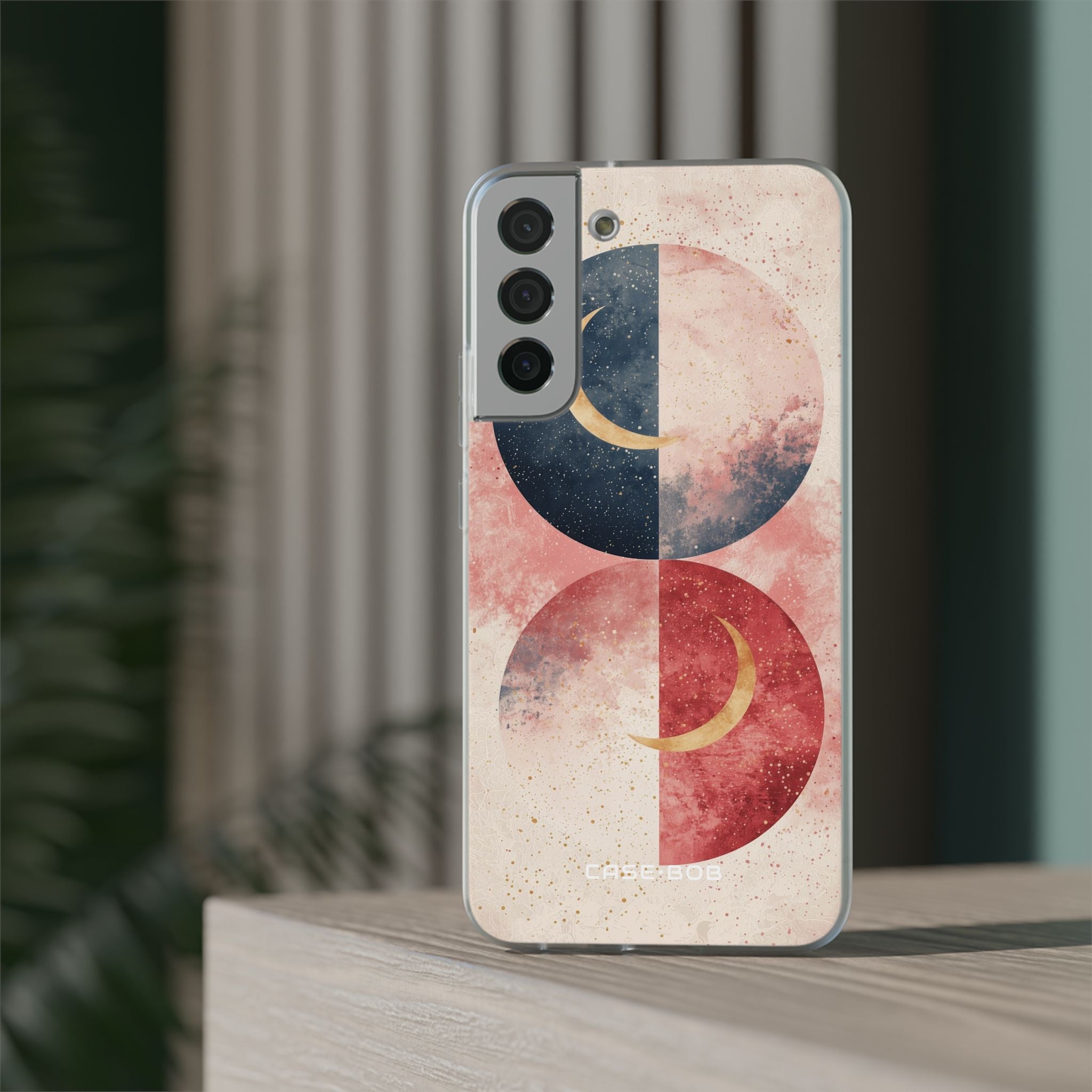 Golden Crescent Circles Samsung S22 Plus Case - Soft