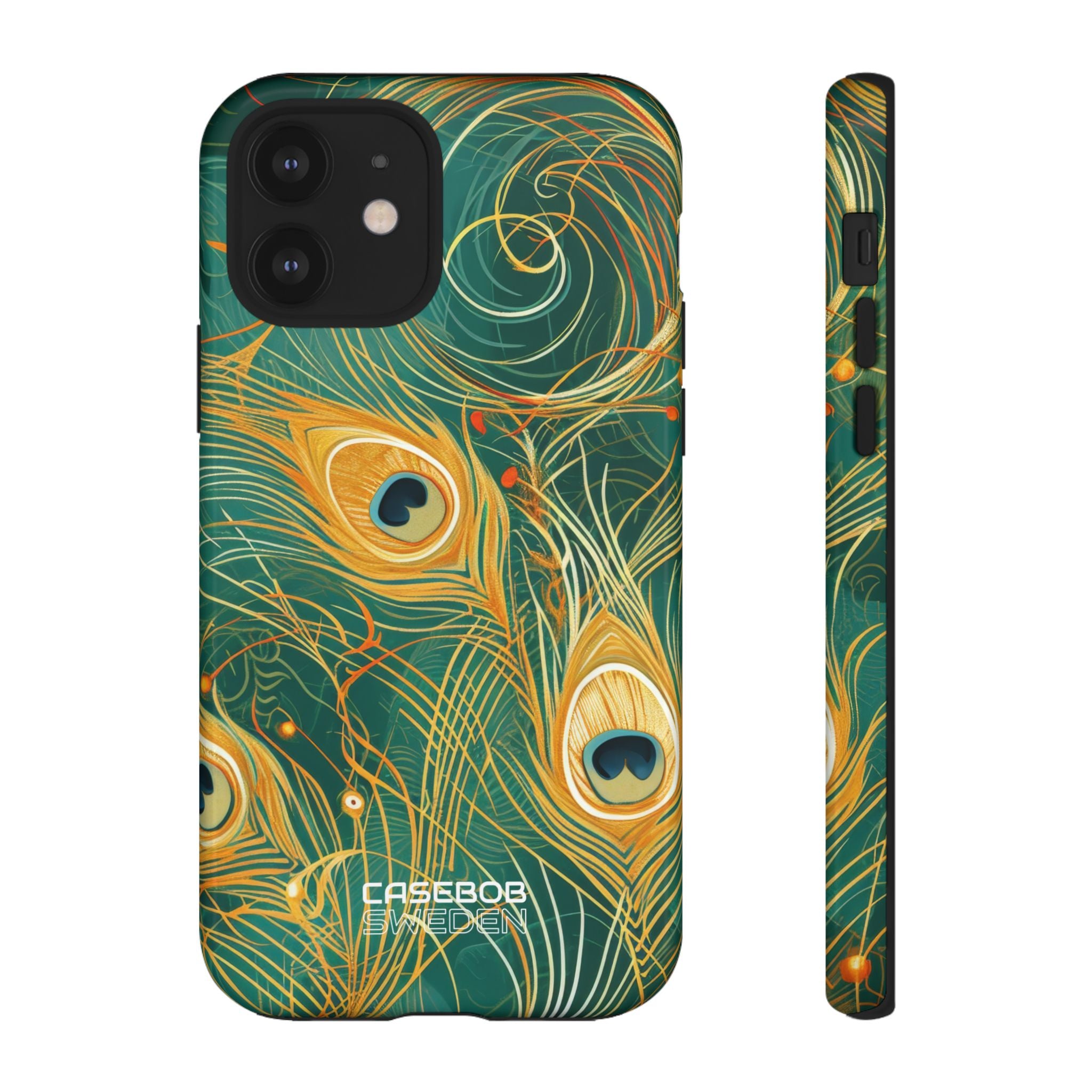 Vibrant Peacock Whirl iPhone 12 - Tough
