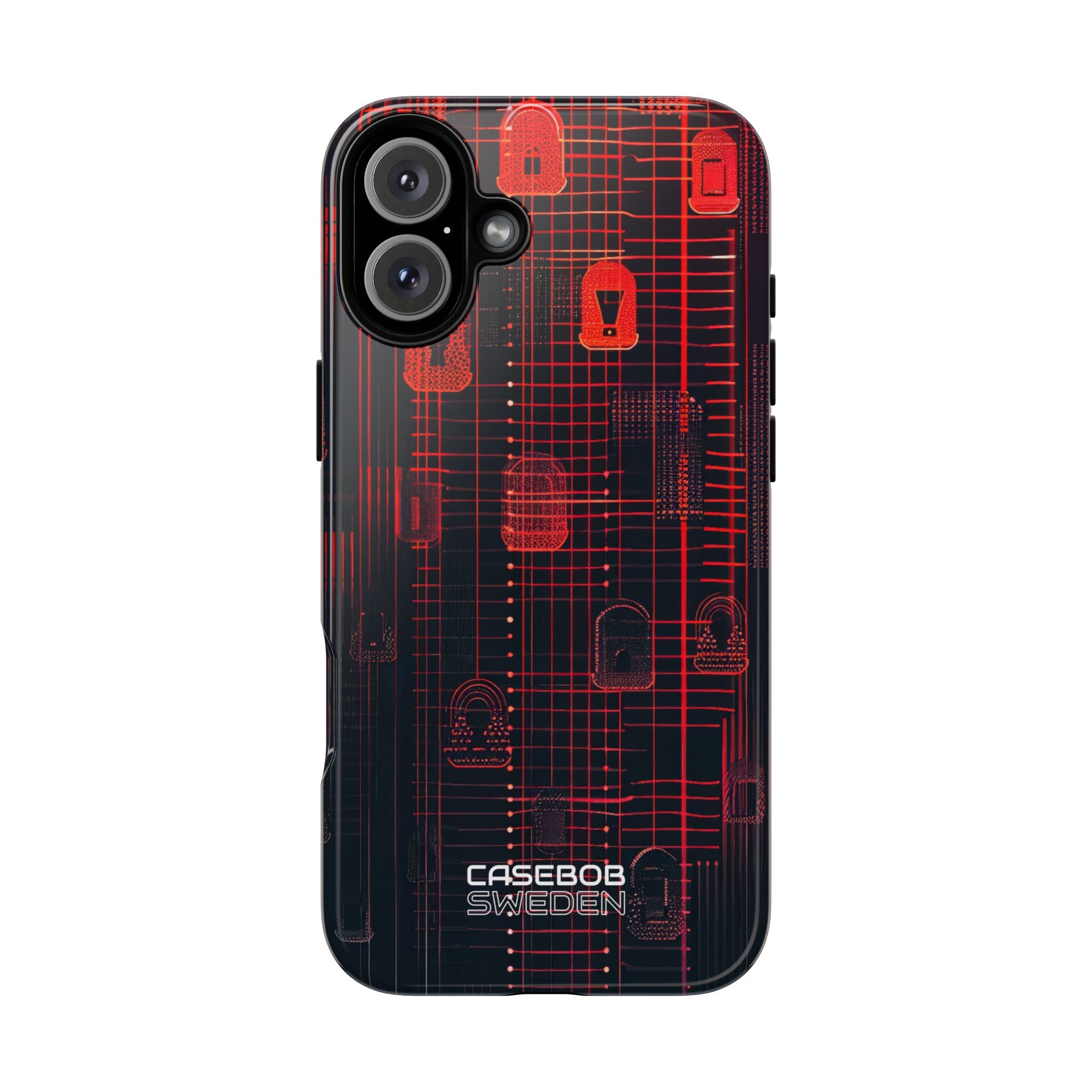 Cyber Locks Grid iPhone 16 - Tough