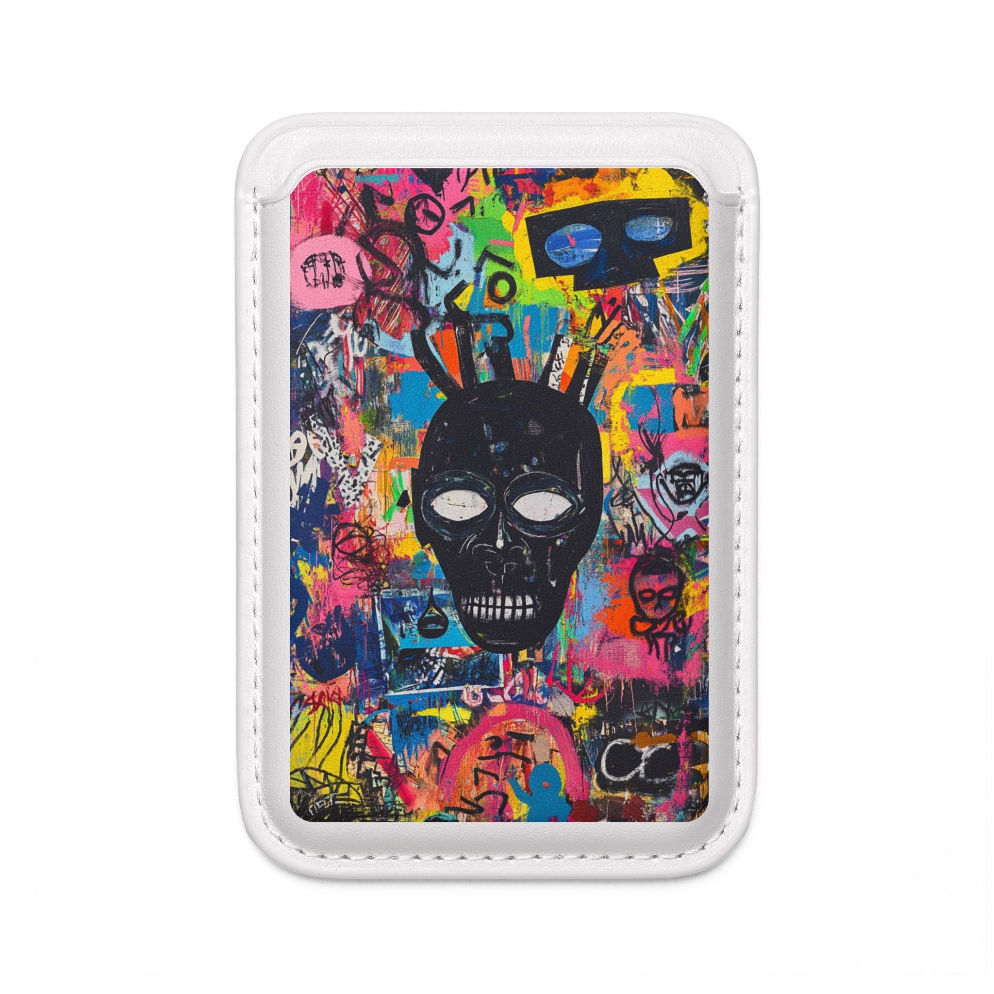 Neon Skull Burst Wallet – MagSafe Ready