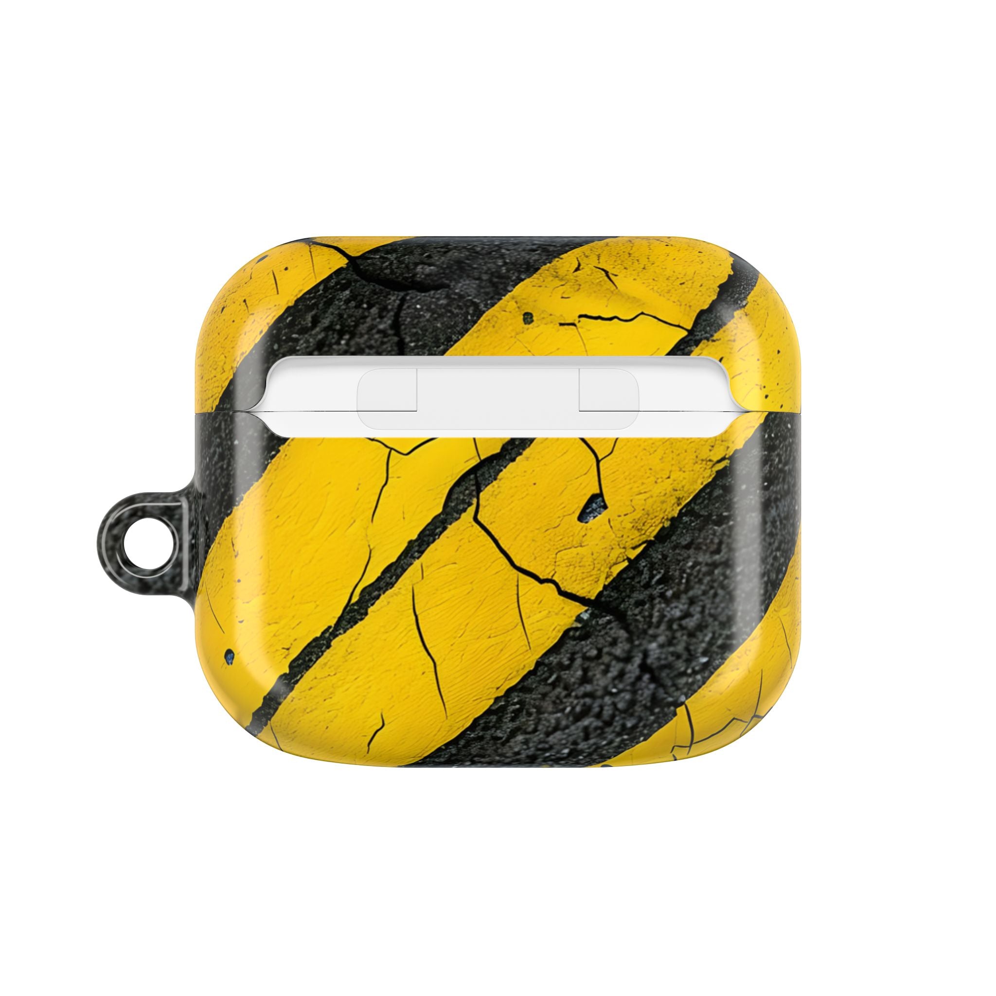 keltainen raidallinen distress - AirPods Case