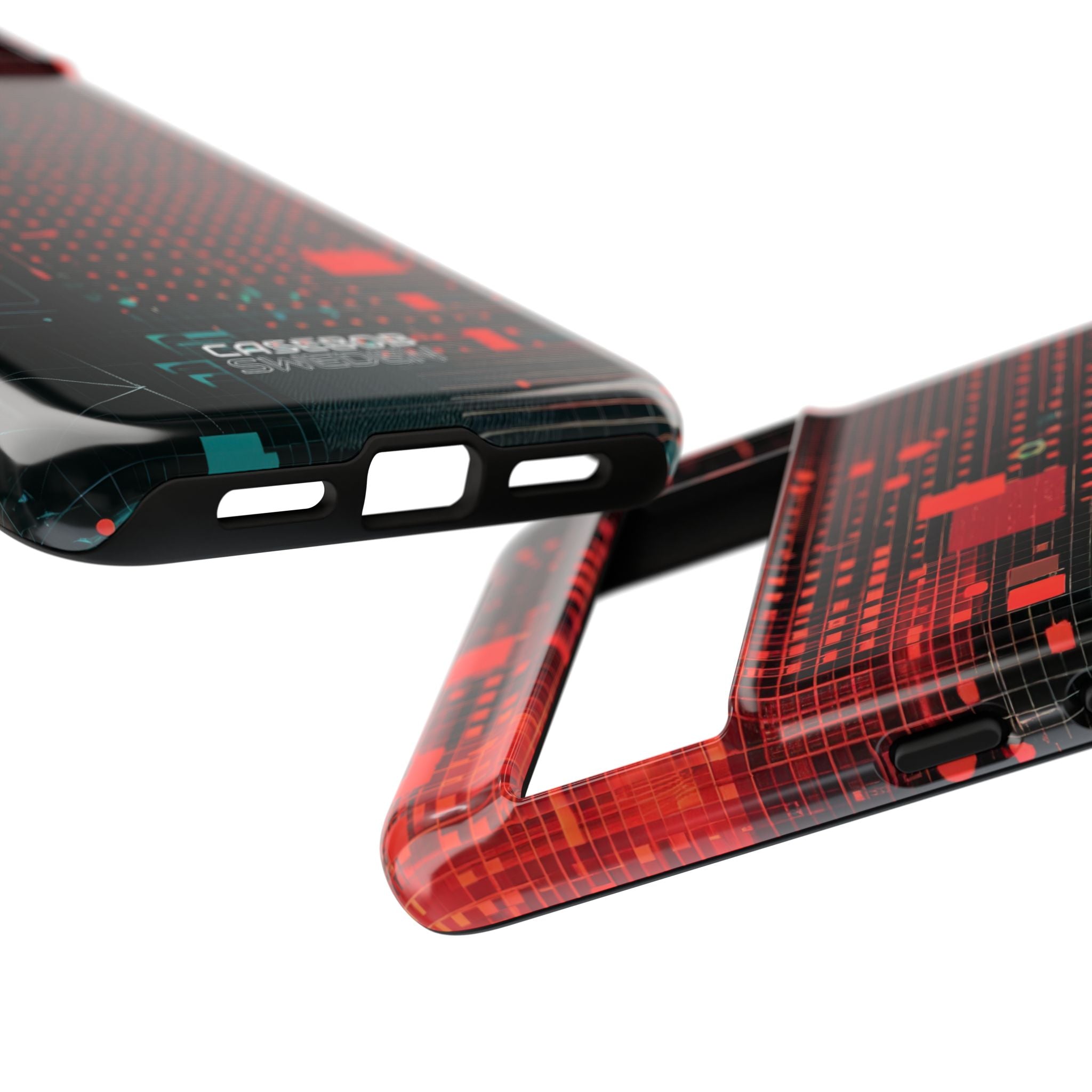 Crimson Circuit Grid Google Pixel 8 - Tough