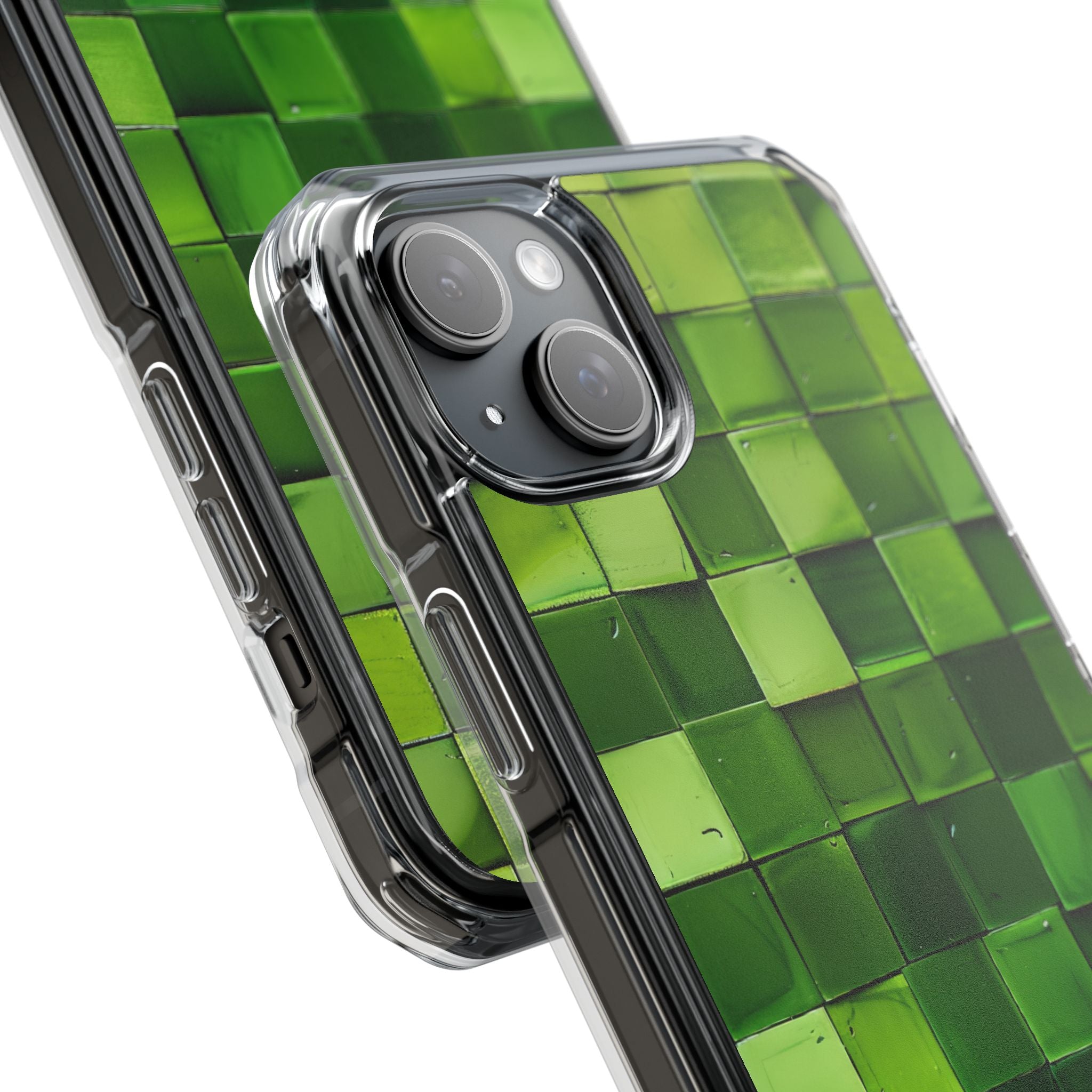 Green Tile Harmony iPhone 15 - Impact Clear+