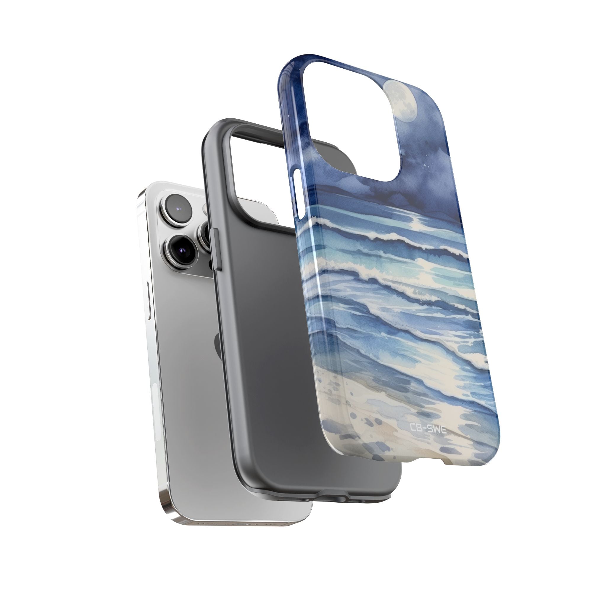 Moonlight Reflects Waves - iPhone Case