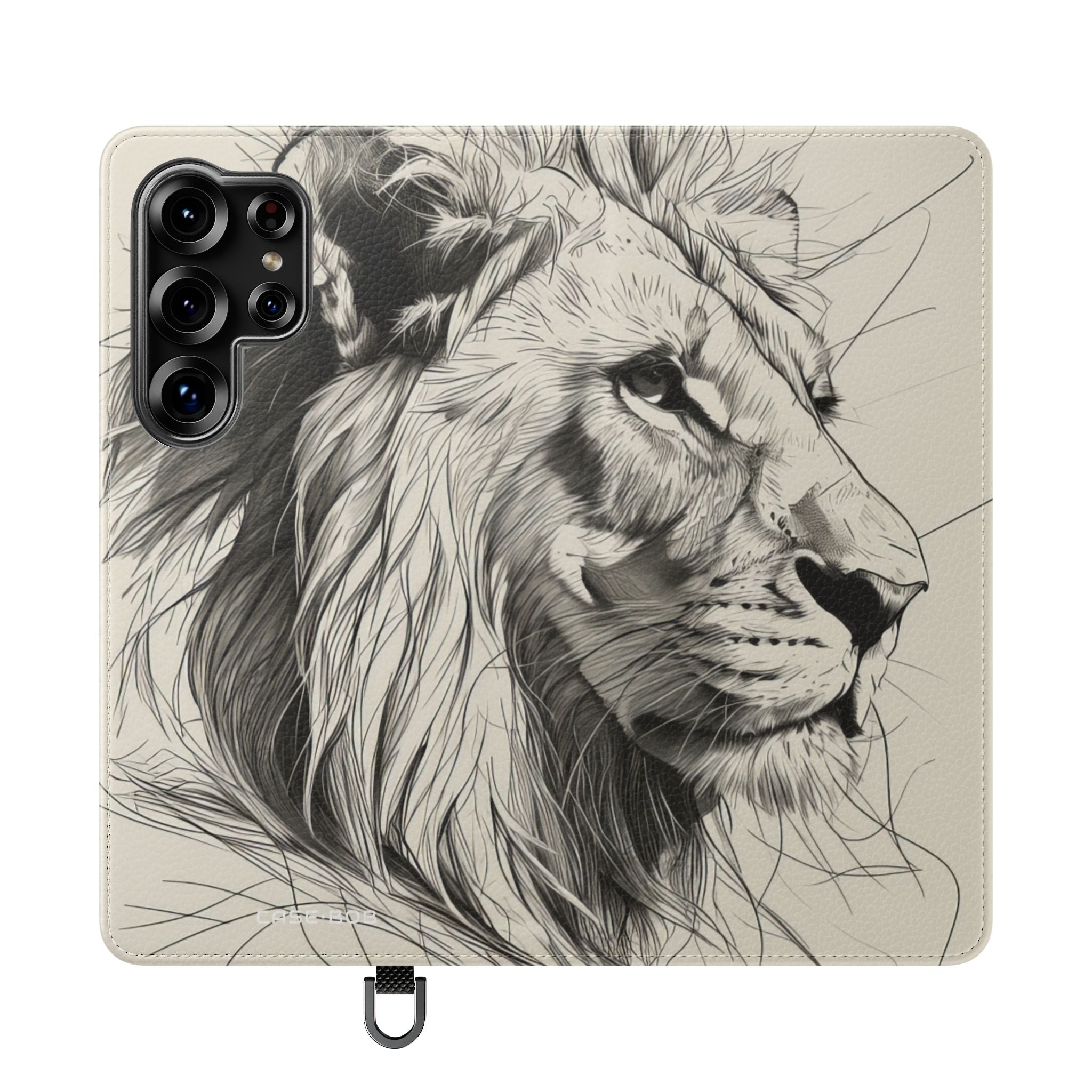 Lion Whisper Gray - Samsung S25 Ultra Case - Lompakko