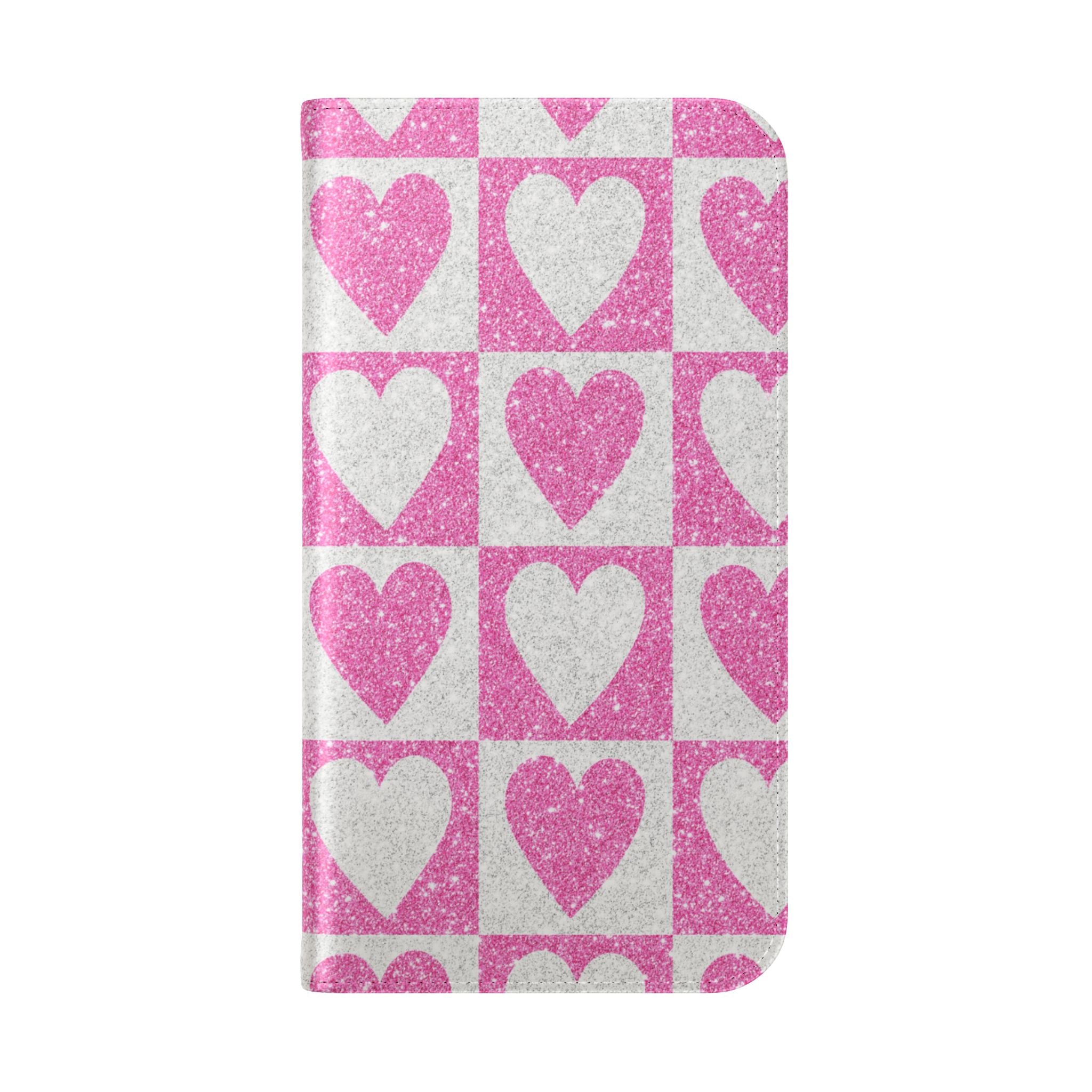 Glitter Heartgrid - iPhone 15 Pro Case - Wallet