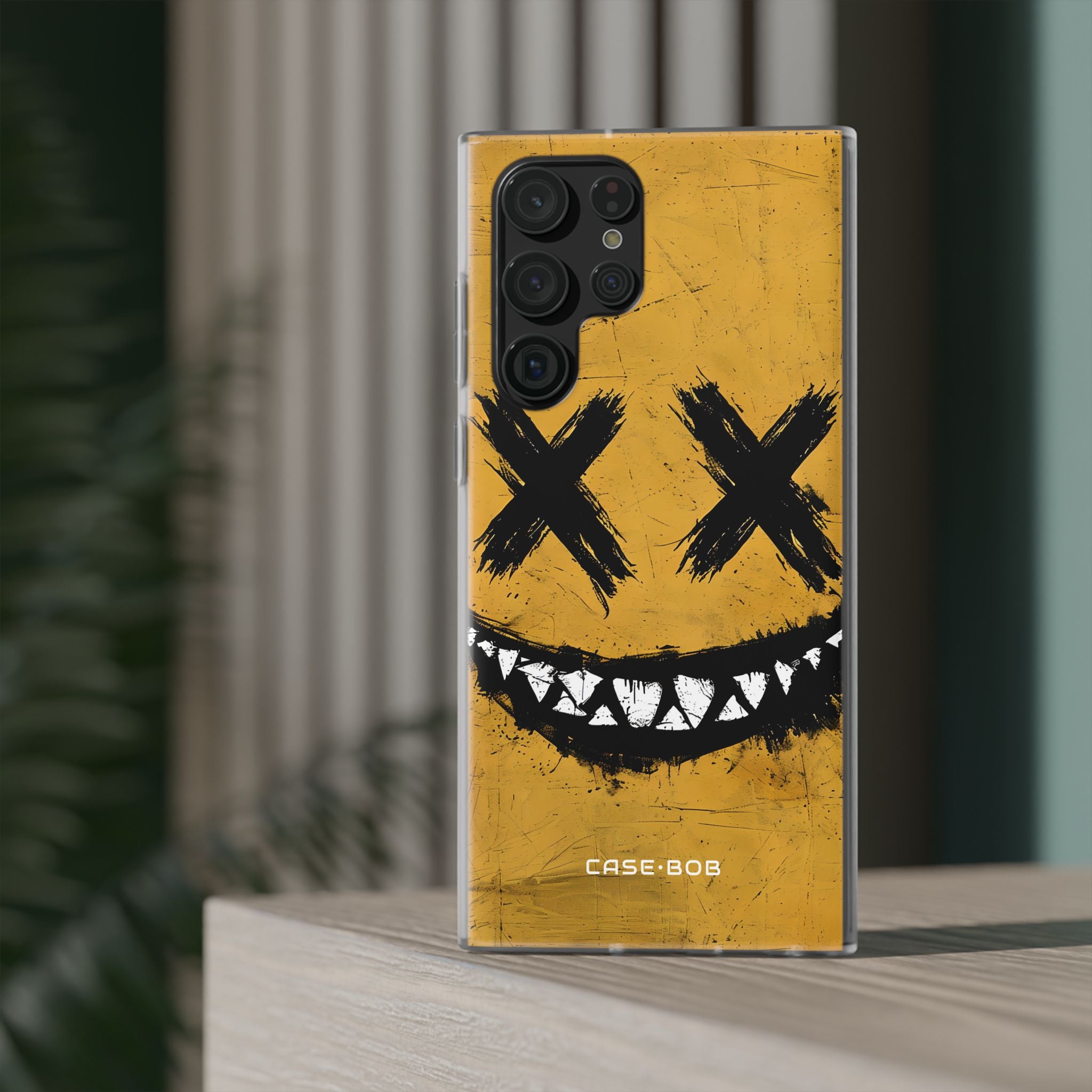 Jagged Smile Yellow Samsung S22 Ultra Case - Soft