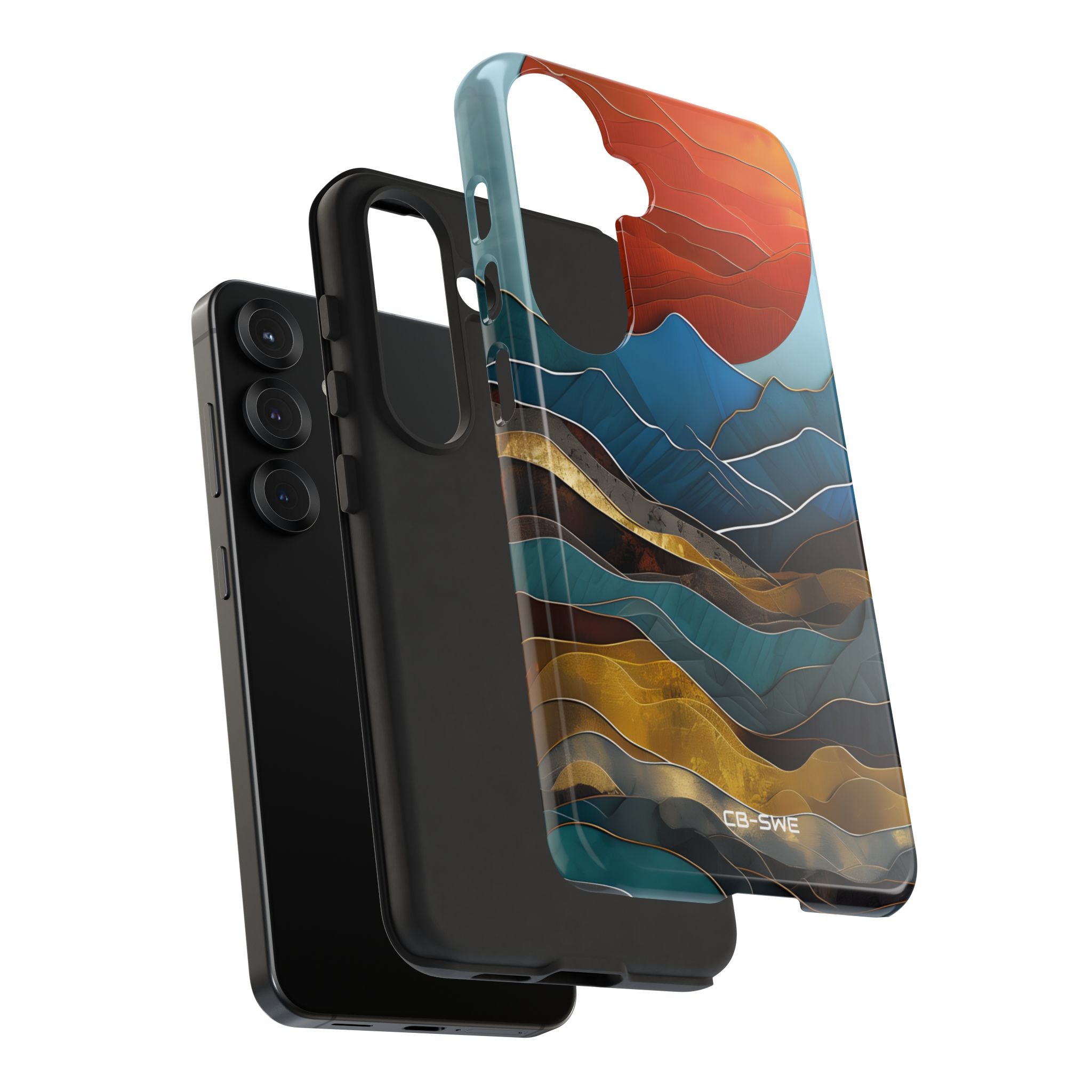 Sunset Geometry Waves - Samsung Case